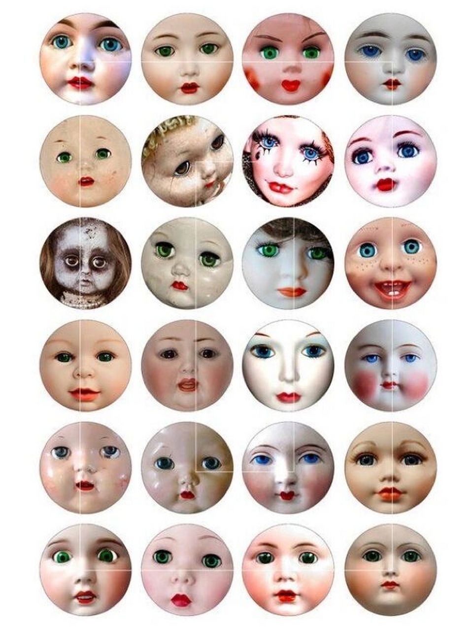 外国手工者收集的复古娃娃脸谱 分享创意与灵感