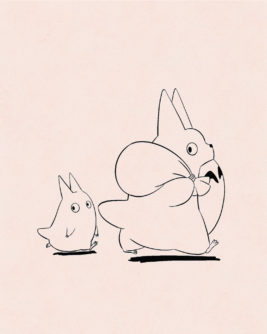 97新手教程|宫崎骏龙猫简笔画教程|小白必会 97爱分享 爱画画