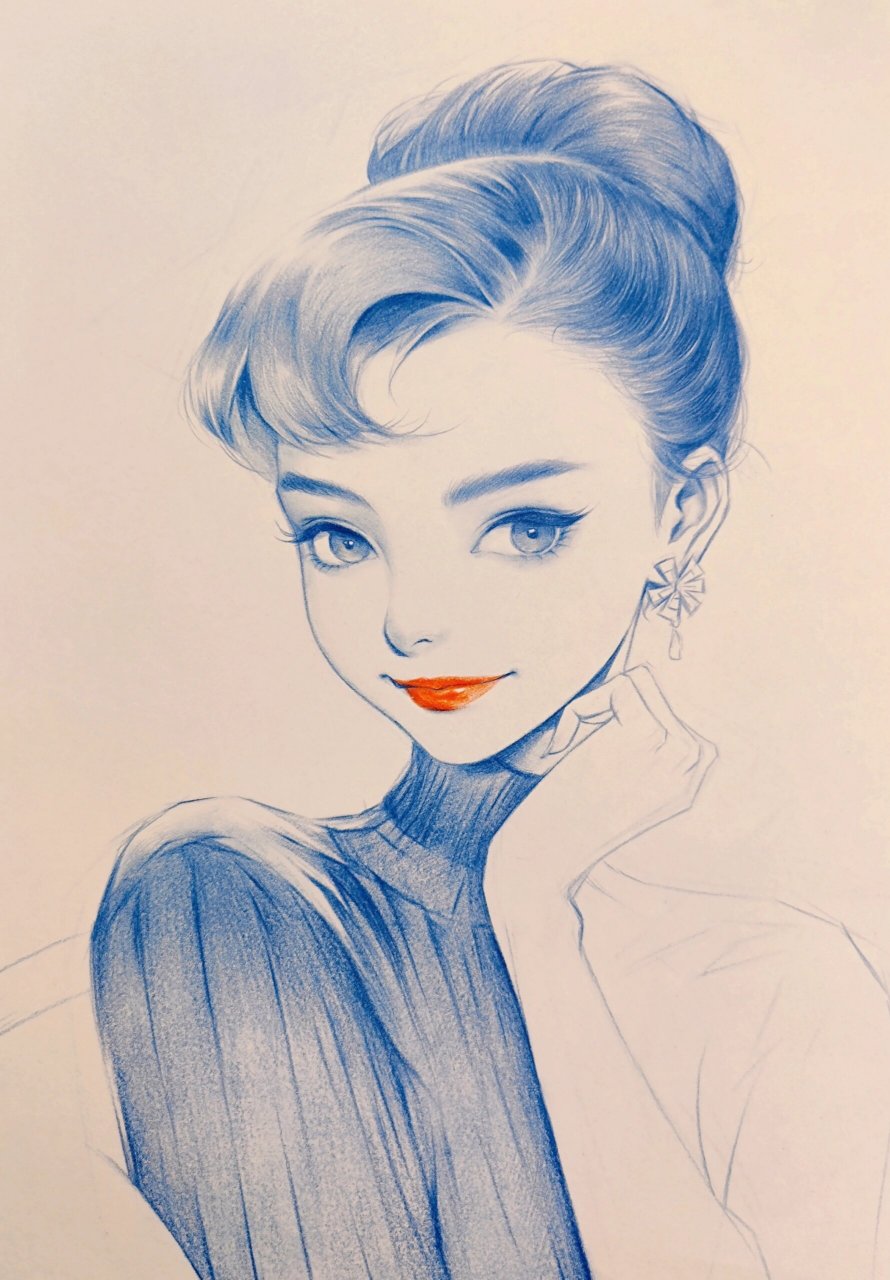 日常手绘 奥黛丽.赫本