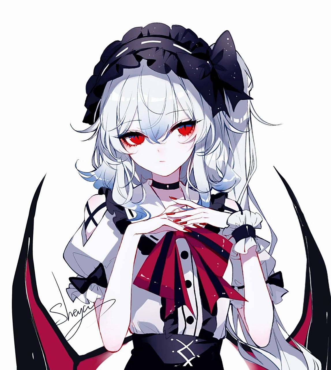 这样的红眼恶魔你们喜欢吗? 作者:sheya 是国内画师哦!