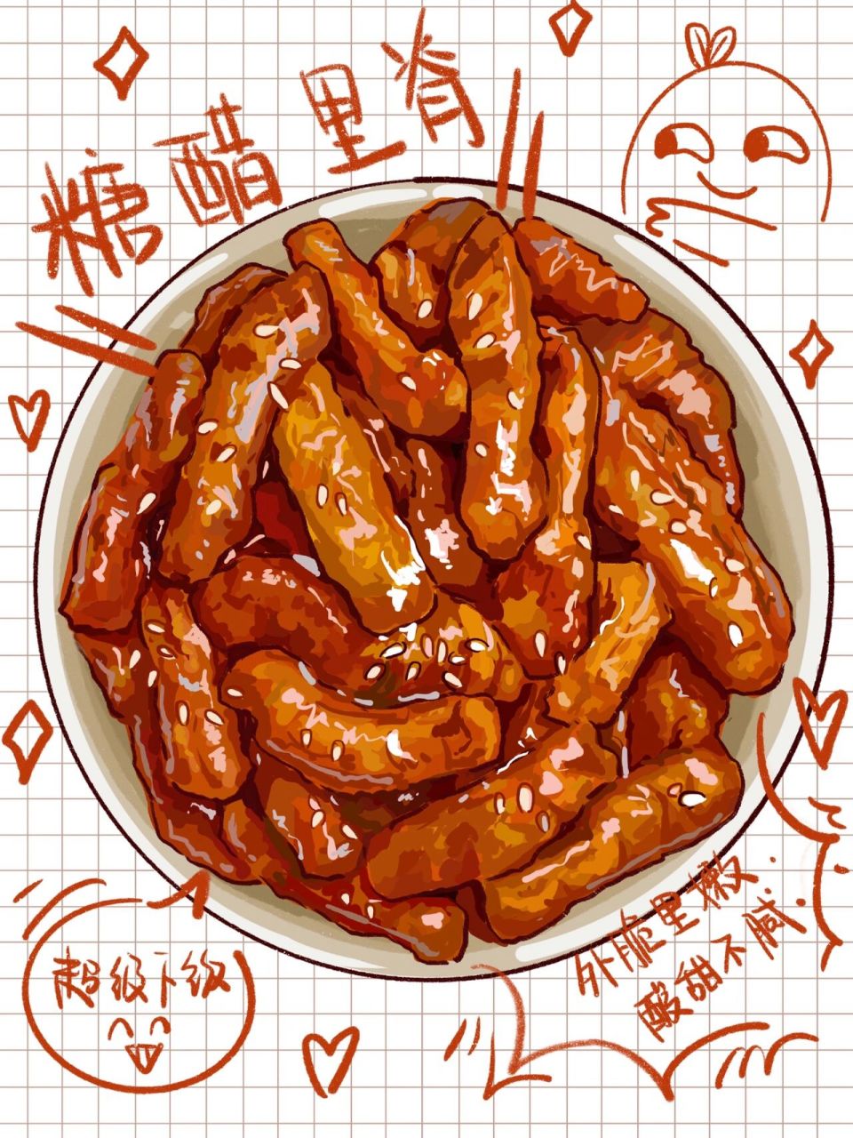 50道家常菜的手绘菜谱(10)一看就会系列 78绘画工具:ipad 78软件