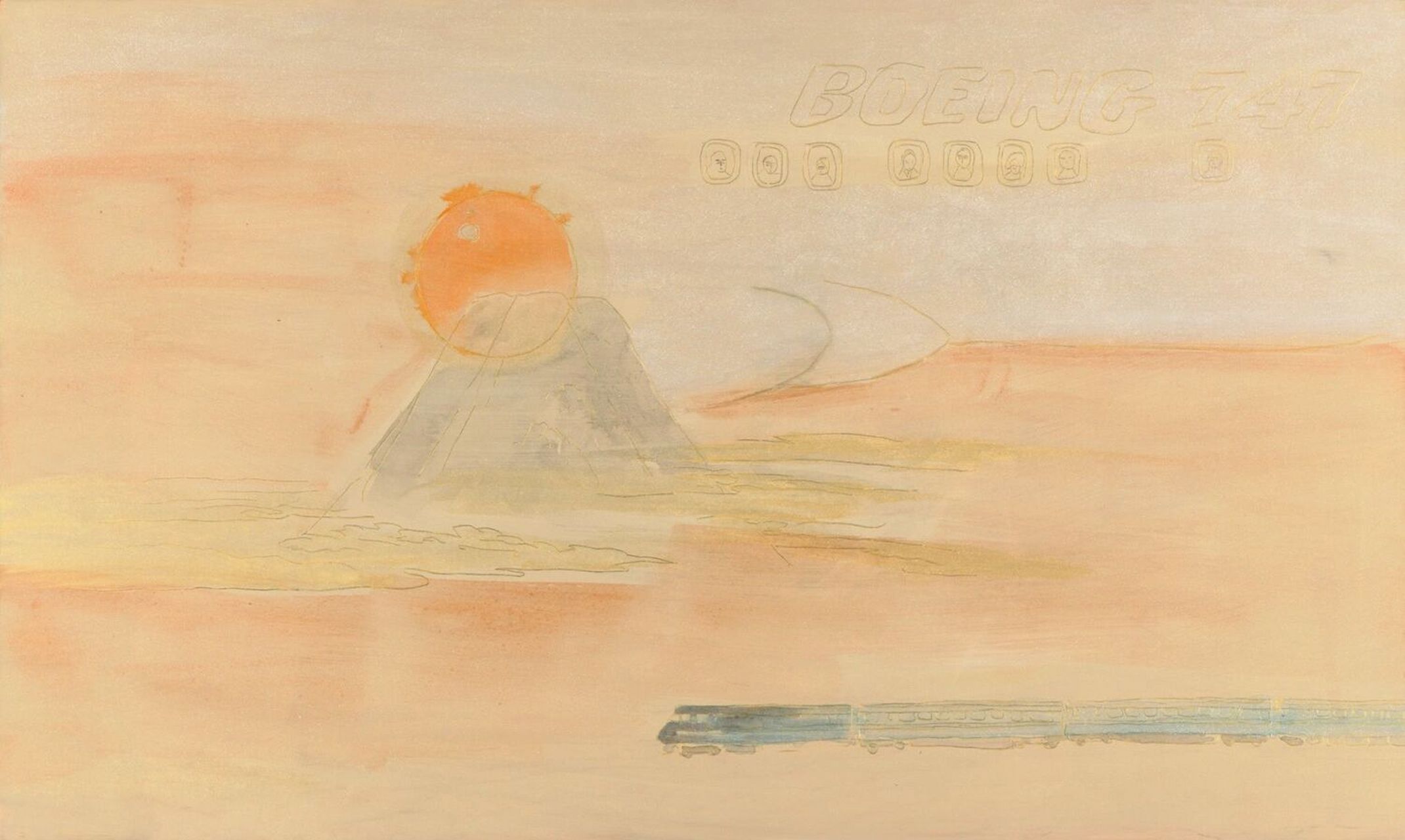 蔡国强的早期绘画作品(二) 这是蔡国强在1998年,为日本东长寺做的《四