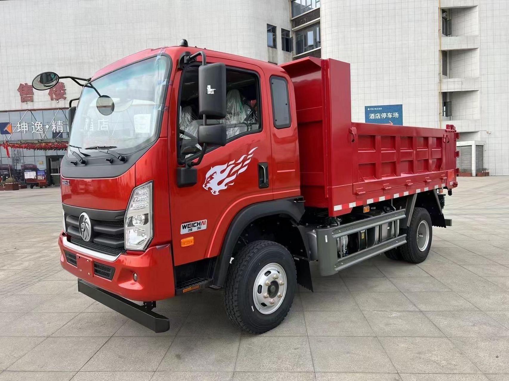 中国重汽王牌自卸汽车,国六潍柴170马力,法士特8档变速箱,1080后桥,3.
