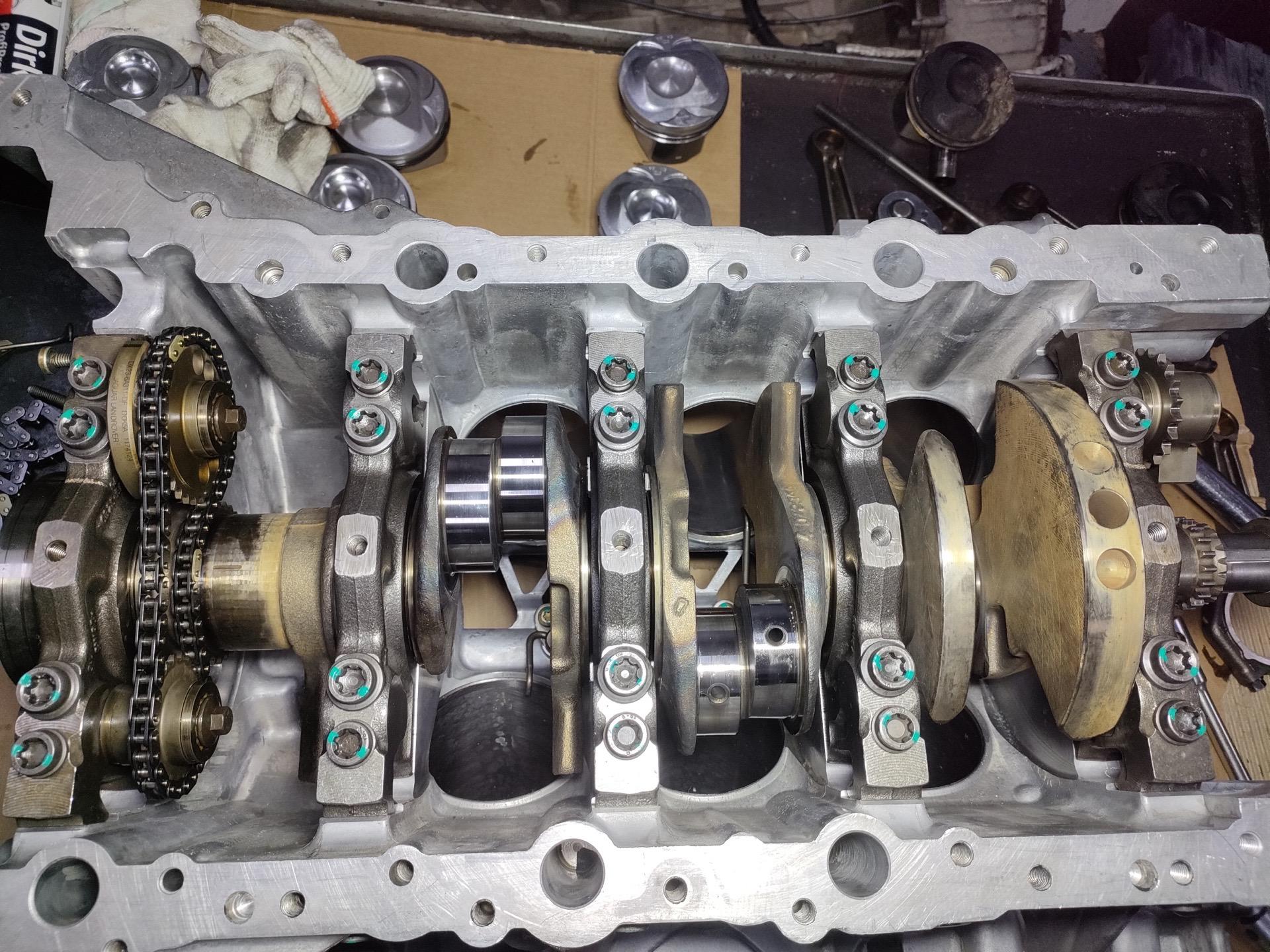 路虎揽胜306ps 3.0机械增压发动机大修螺栓扭力