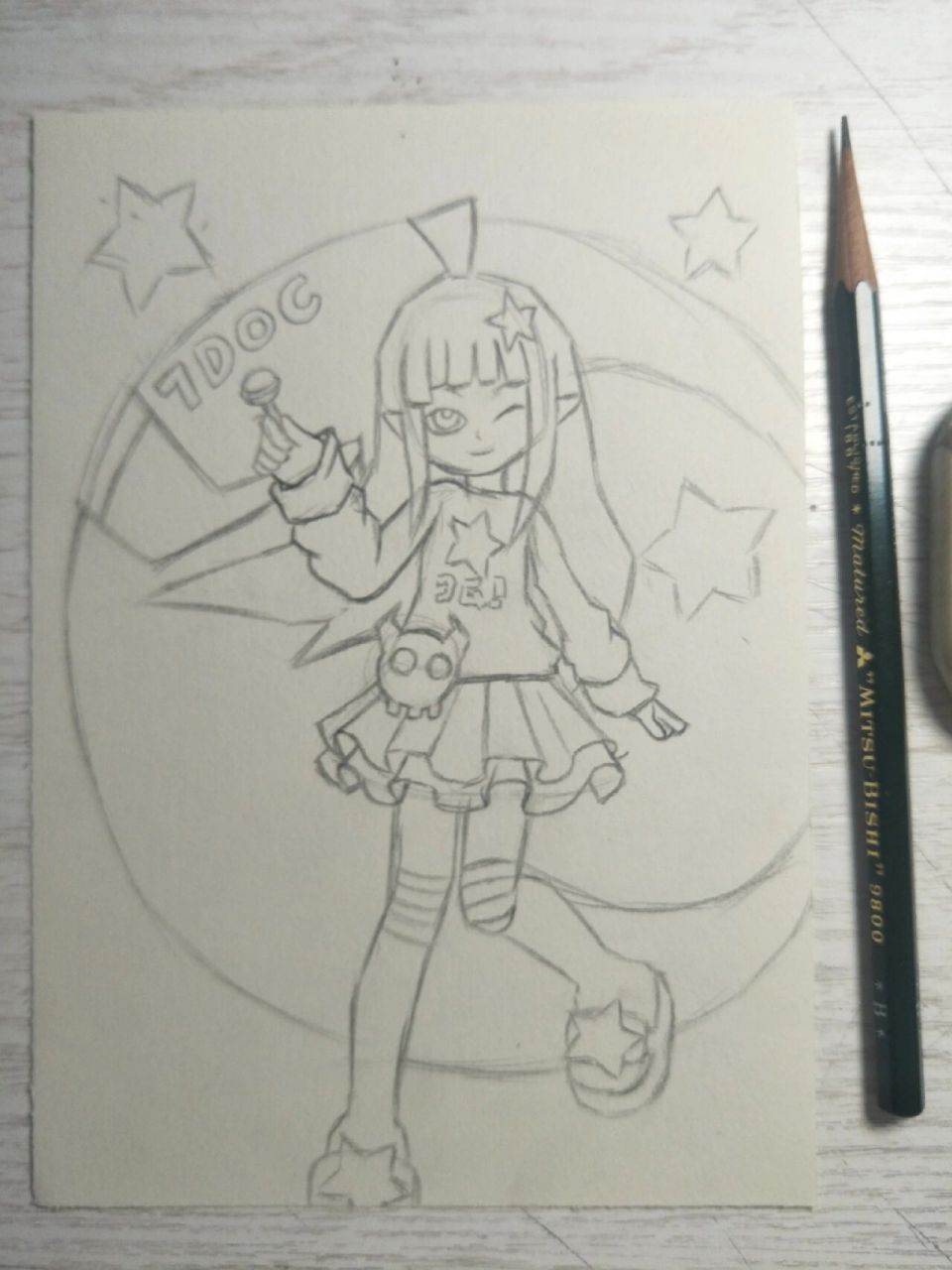 浅画一下凯莉 不知道上色后会不会废