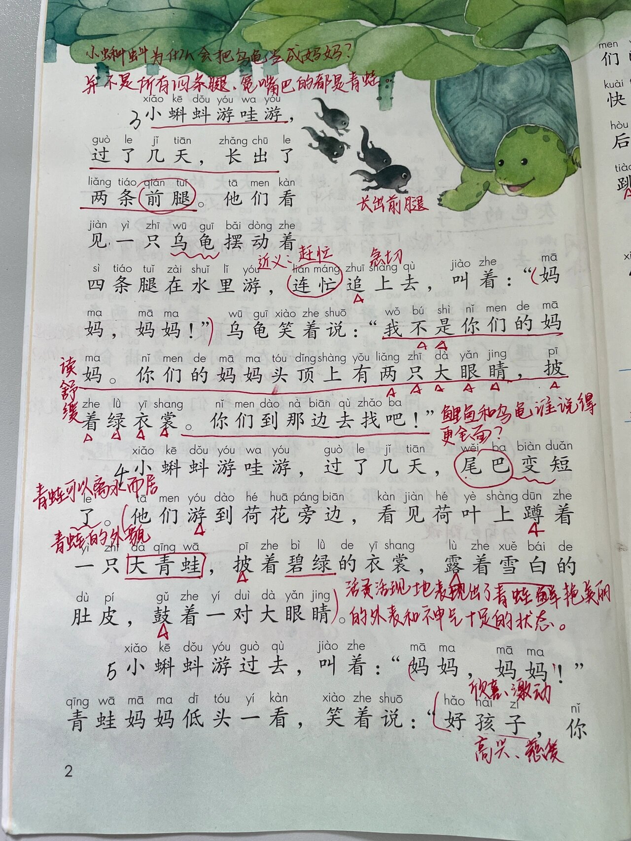 二年级语文上册第一单元1《小蝌蚪找妈妈》 二年级语文上册第一单元第