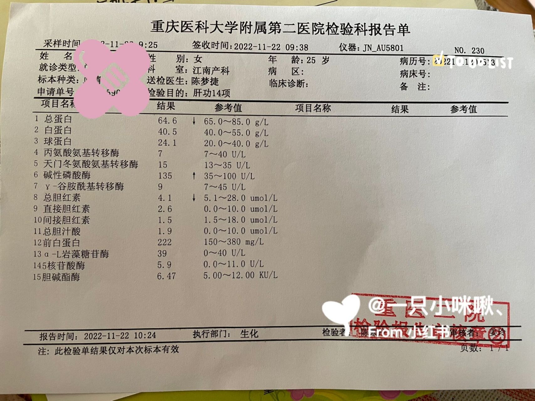 重医附二院江南院区 上周二去产检就看见护士让一个40 的孕妈找医生