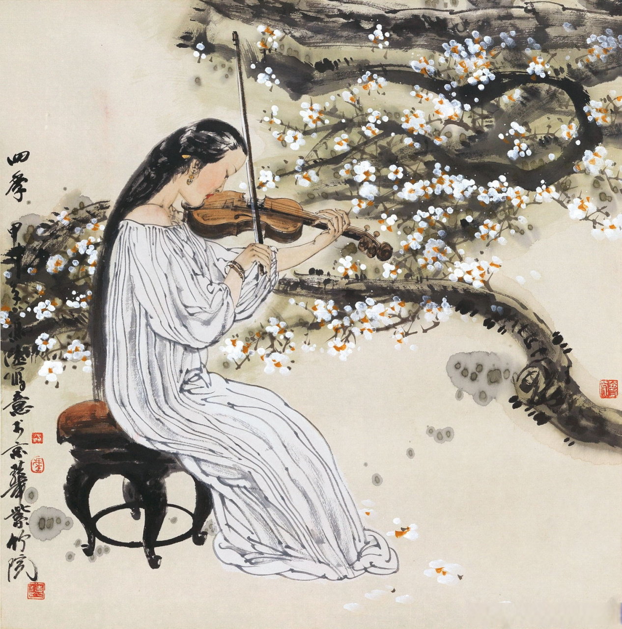 画家冯远人物画