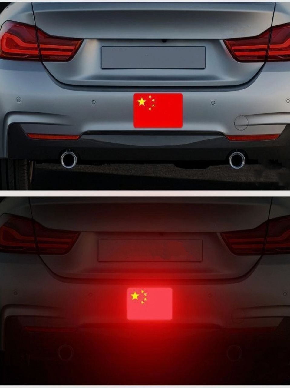 国旗反光车贴.
