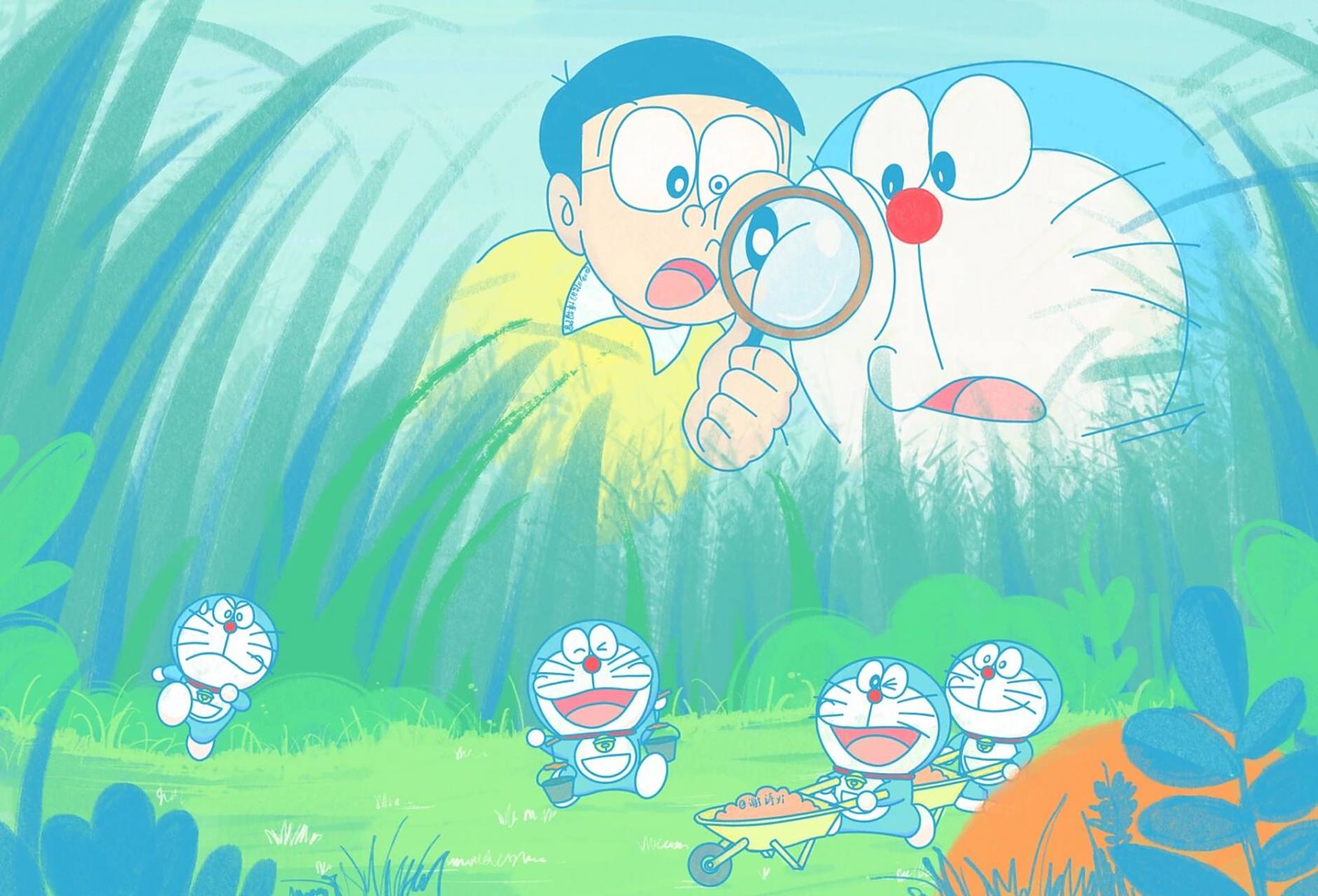 哆啦a梦壁纸,劳动最光荣 绘图:哆啦的博物馆7015谢诗yi #简笔画