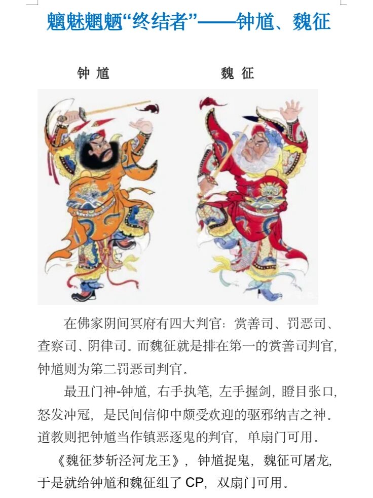 中国古代门神盘点