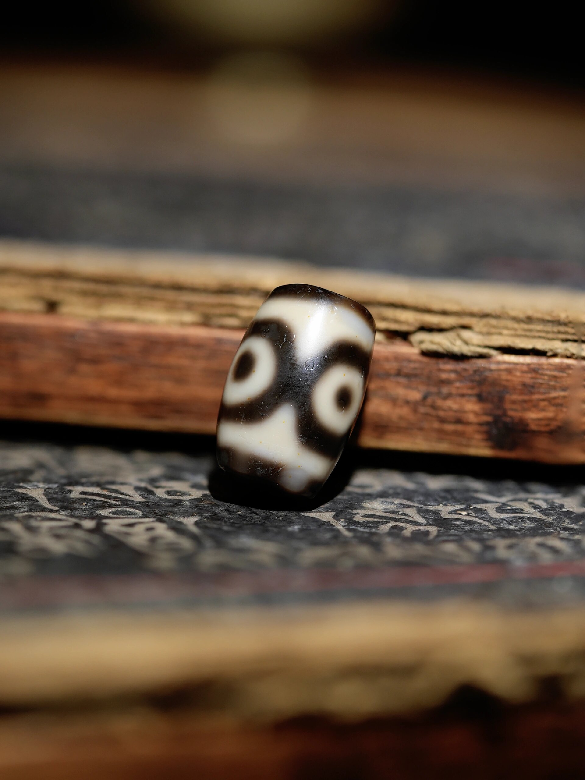 至纯如意小三眼天珠 | 古珠之美  福禄寿全