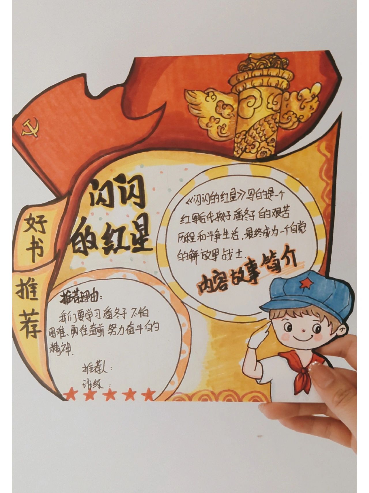 红色主题读书推荐卡@楠楠小书屋的动态