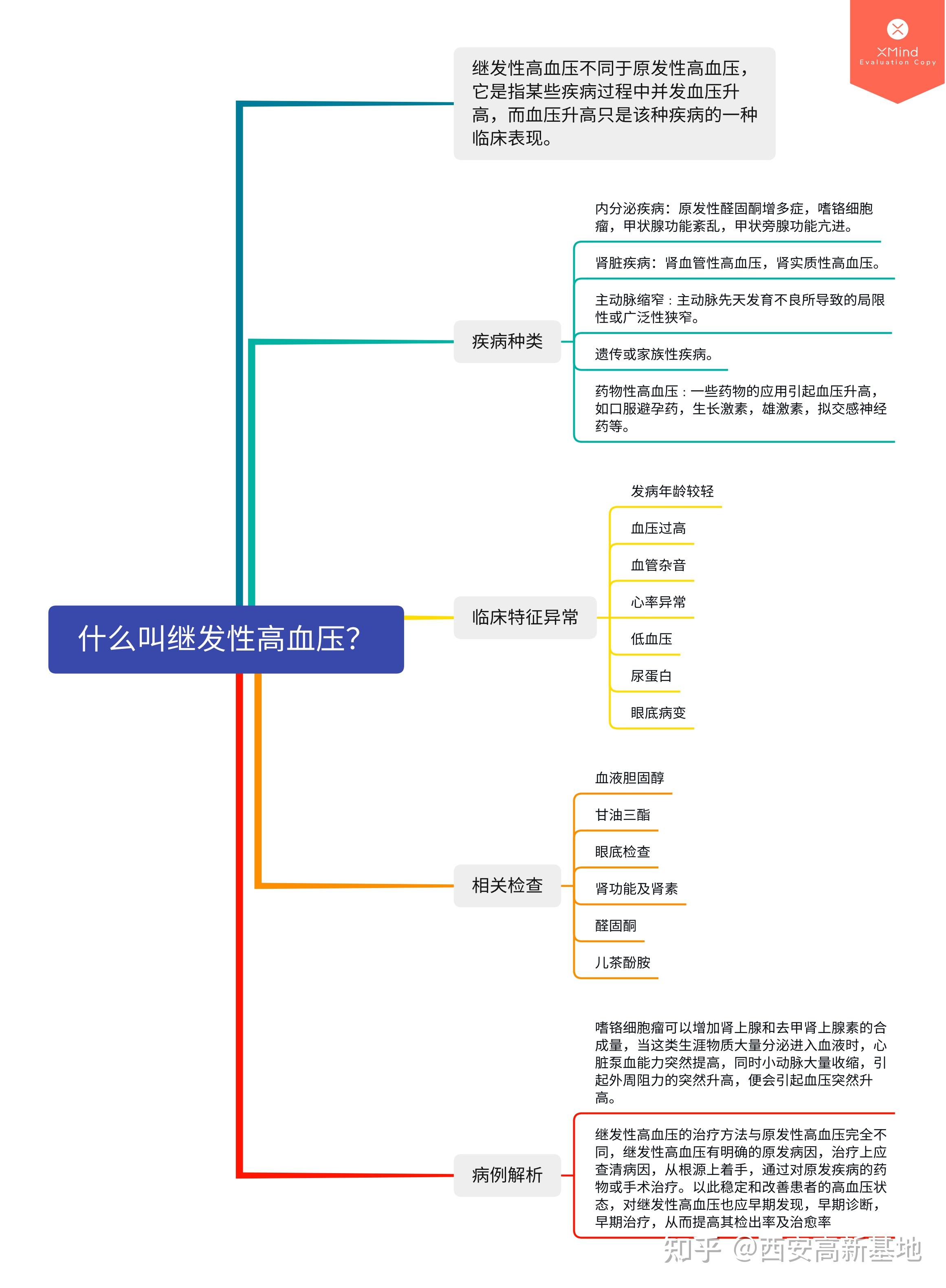 高血压知识点思维导图图片