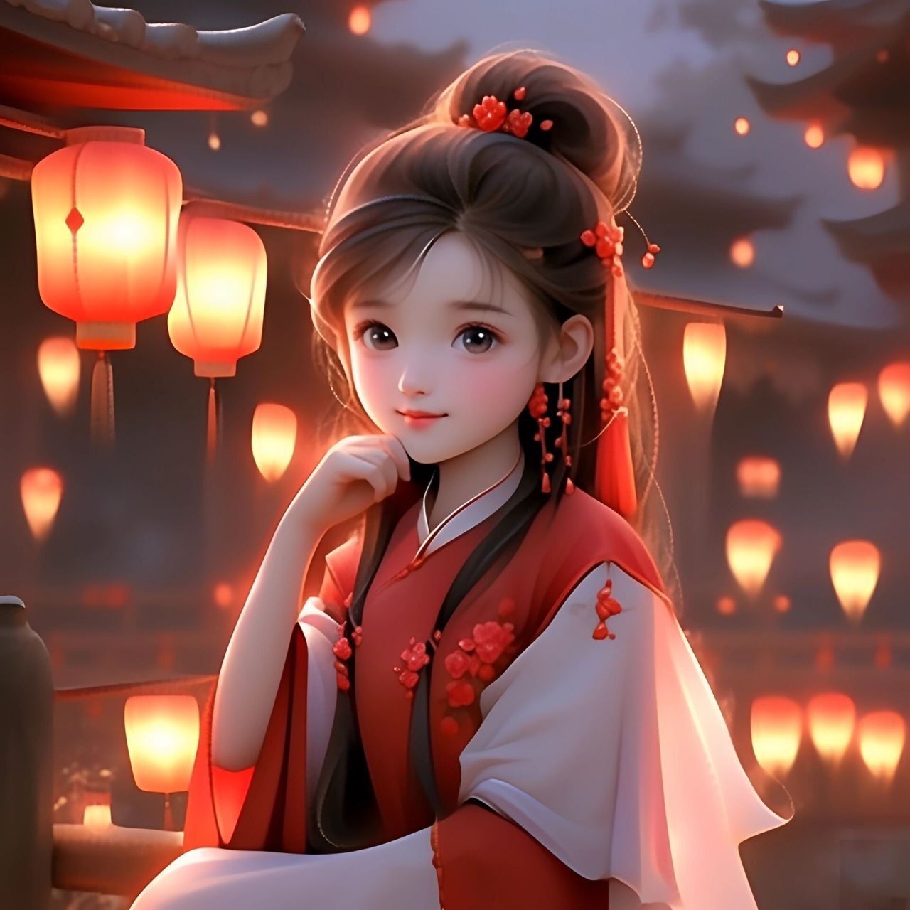 萌版古风头像/呆萌小美女