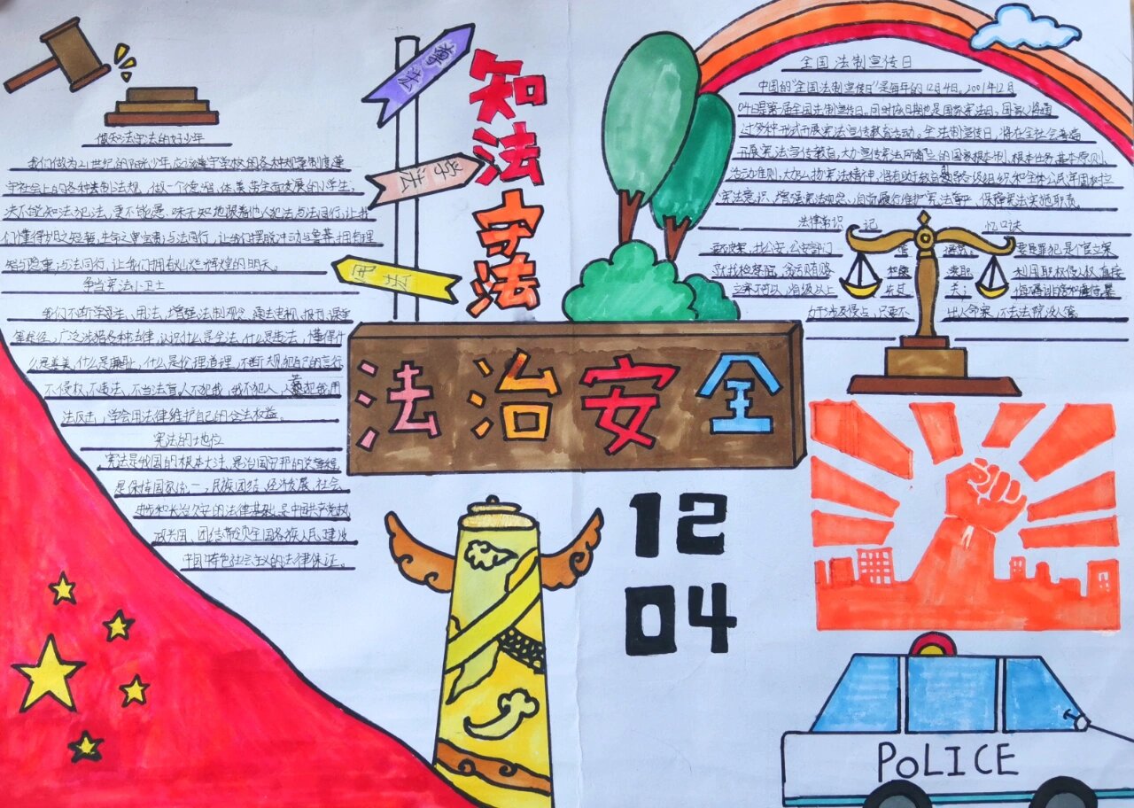 法制安全手抄报