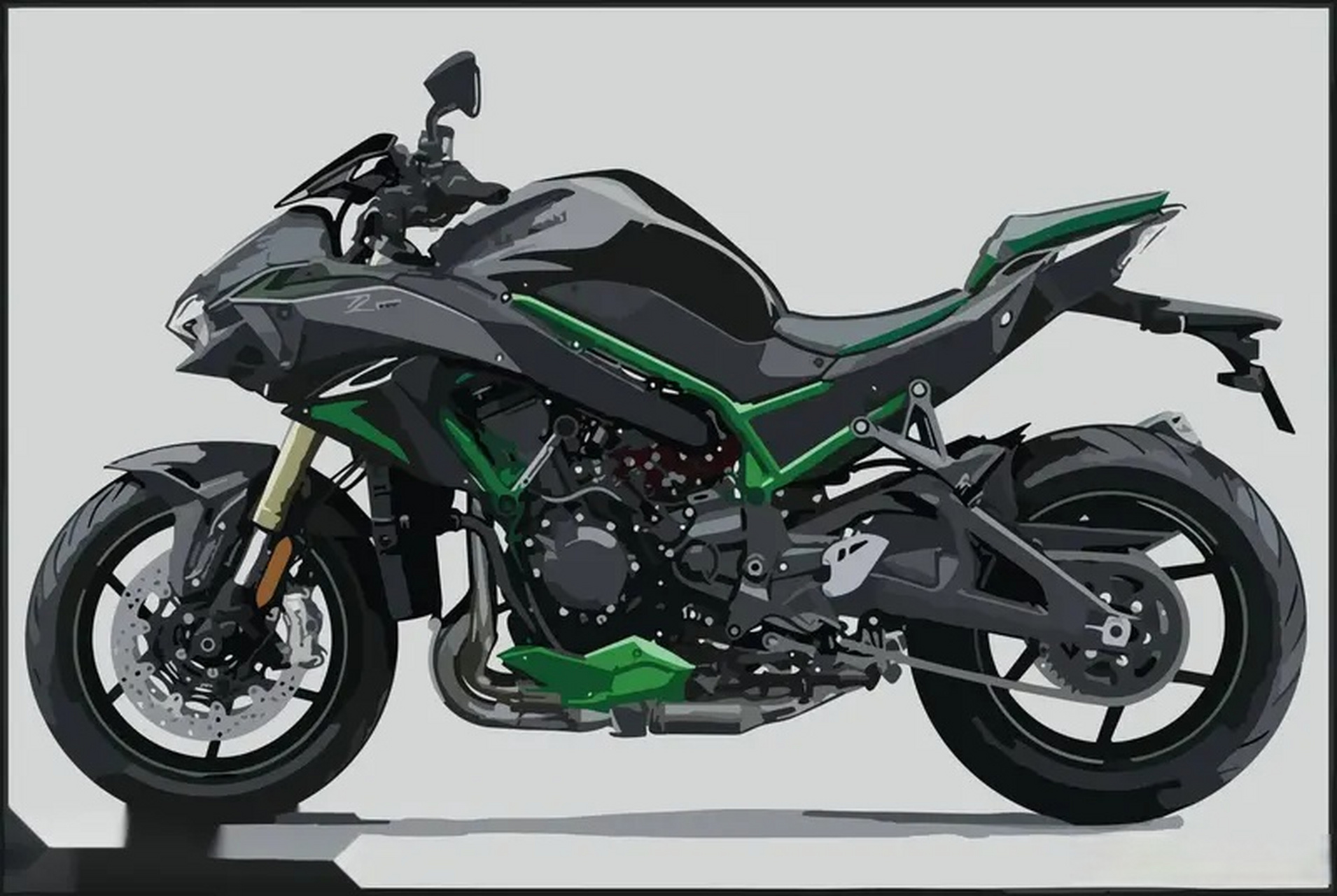 直接罗列最硬核的亮点,大家自行品味:川崎重工最先进的科技,直列四缸