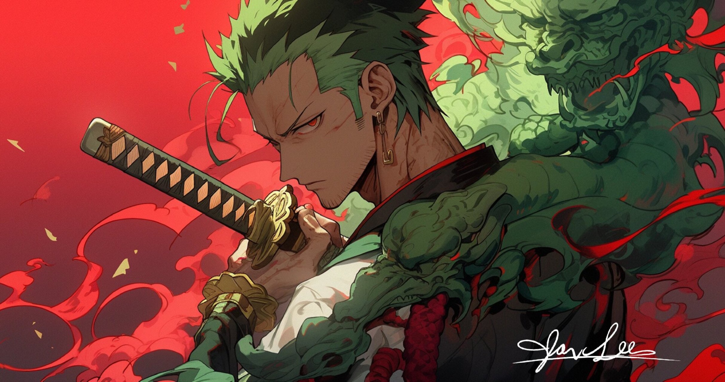 海贼王 | 电脑壁纸 | 索隆 | 痞帅风(三) 索隆壁纸永不完结 ✨✨