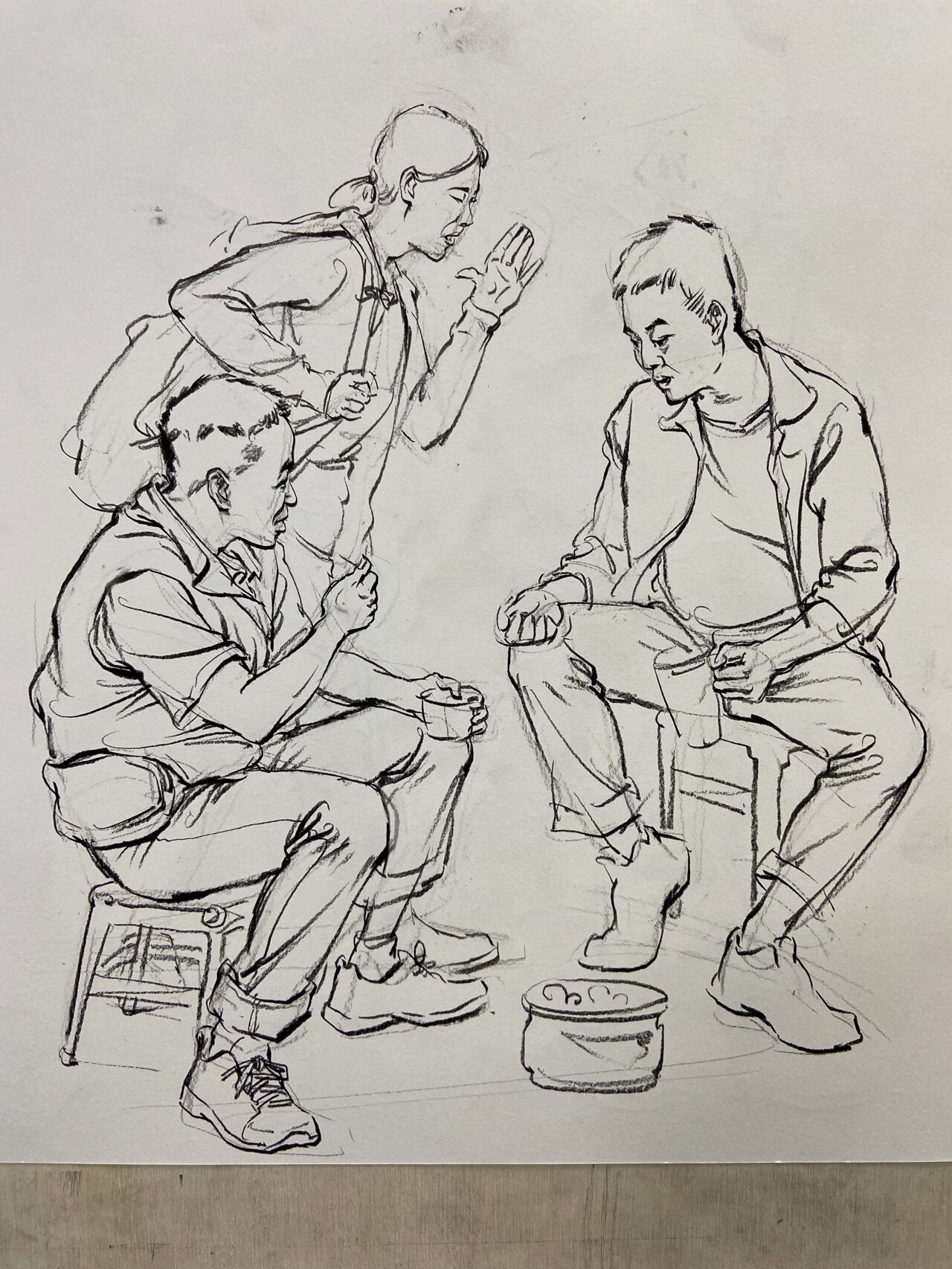 三人速写组合