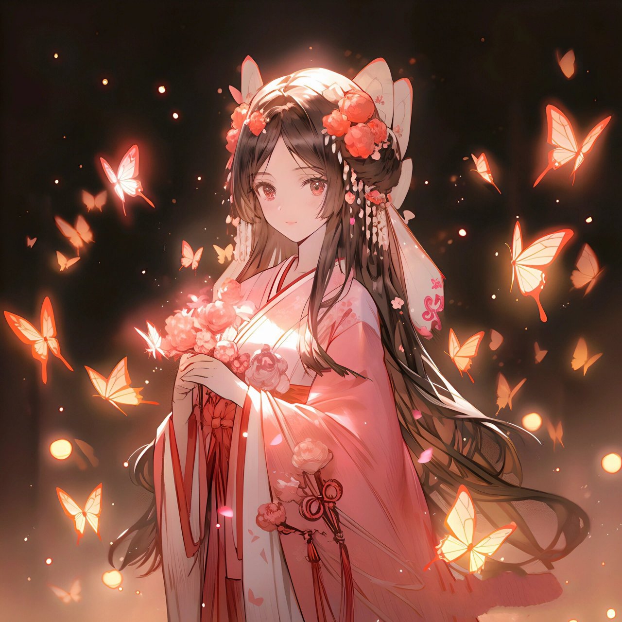 愿化作蝴蝶,永远守护你!▏古风女生头像