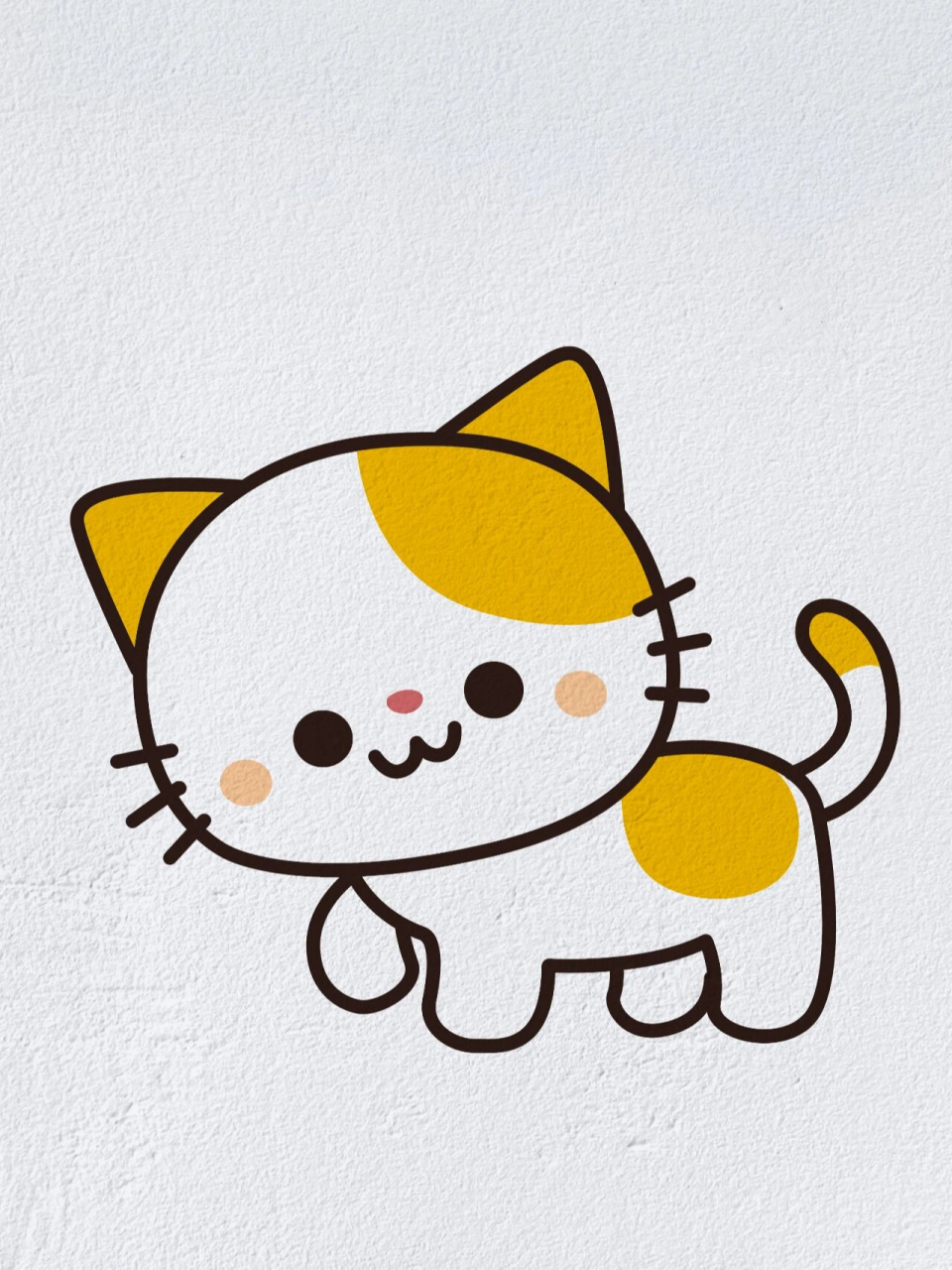 动物简笔画之可爱的小猫咪(内附过程图)