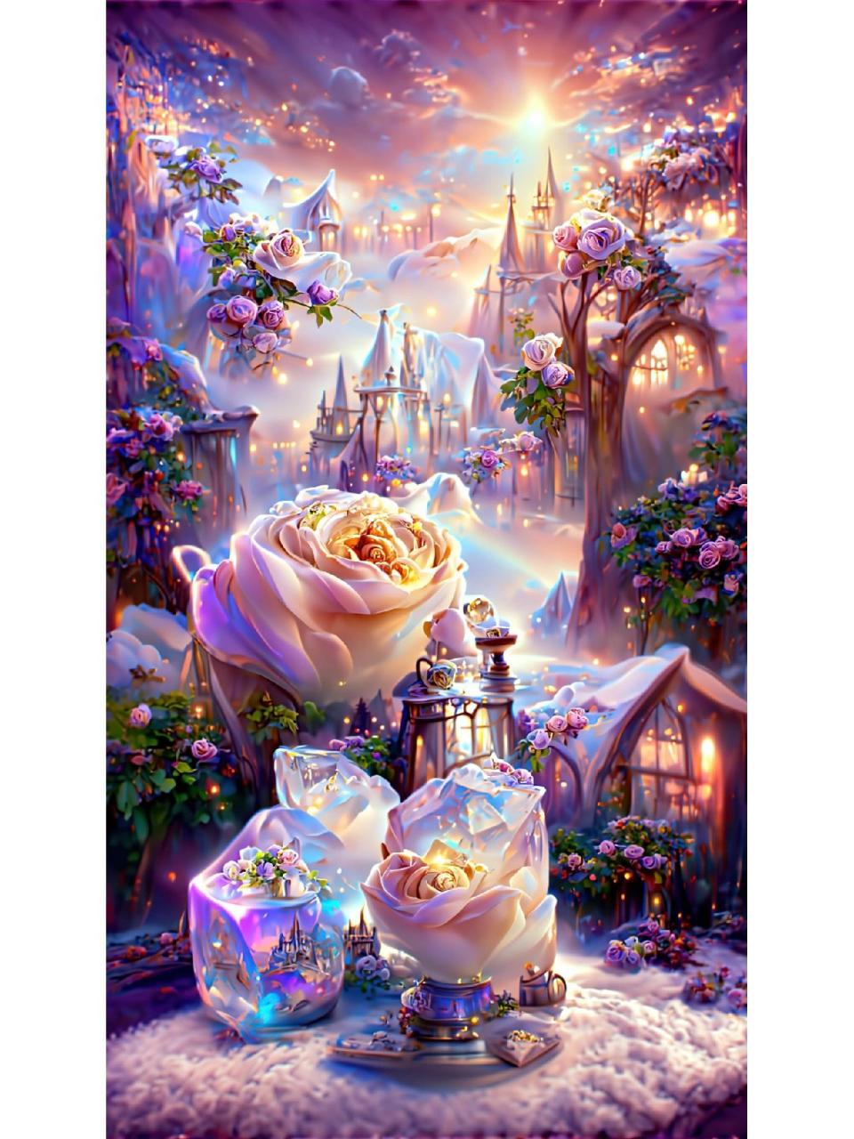 ai美图手机壁纸 玫瑰,彼岸花,龙凤呈祥