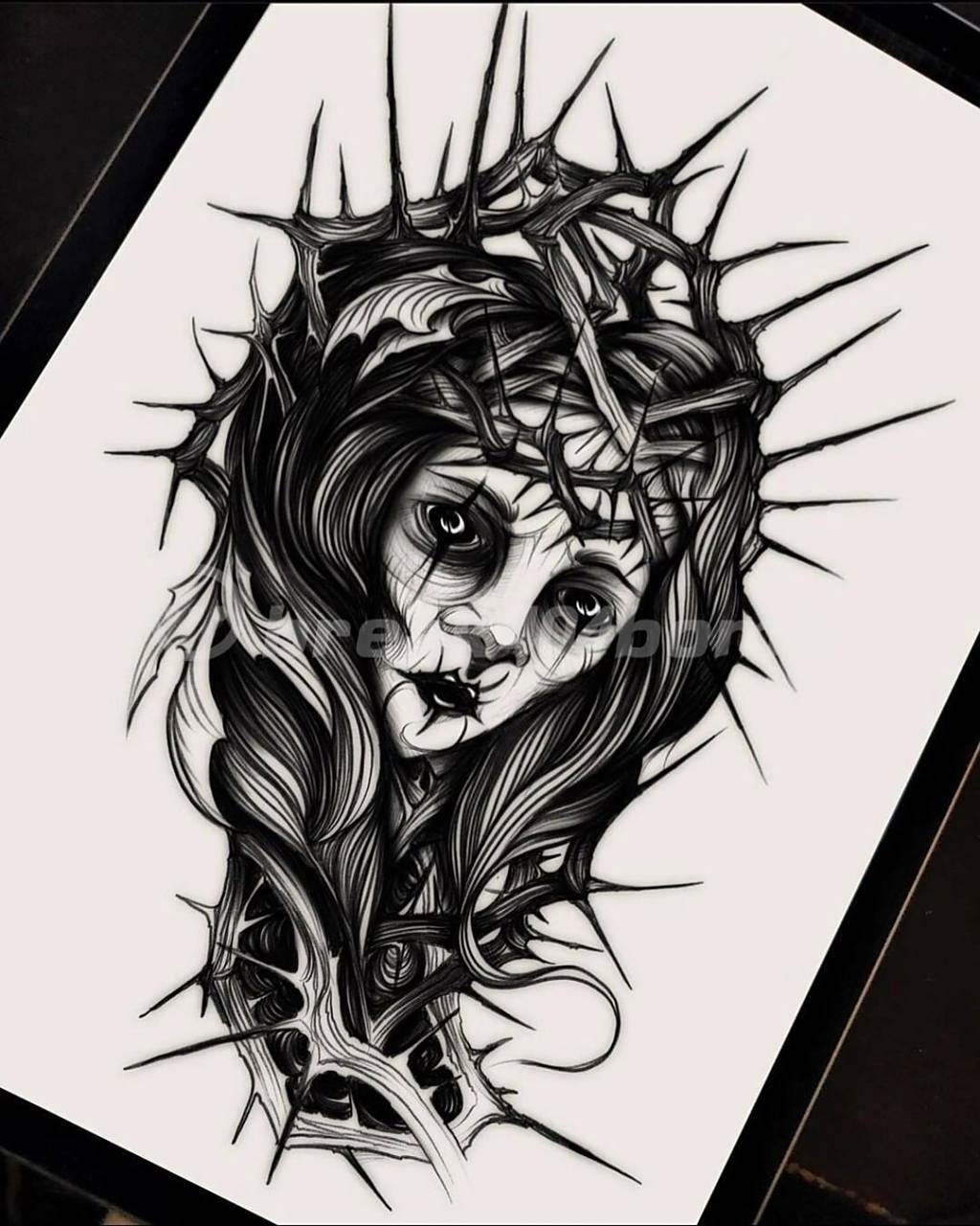 暗黑纹身手稿|欧美暗黑纹身 暗黑纹身手稿 #暗黑纹身# #tattoo# #纹身