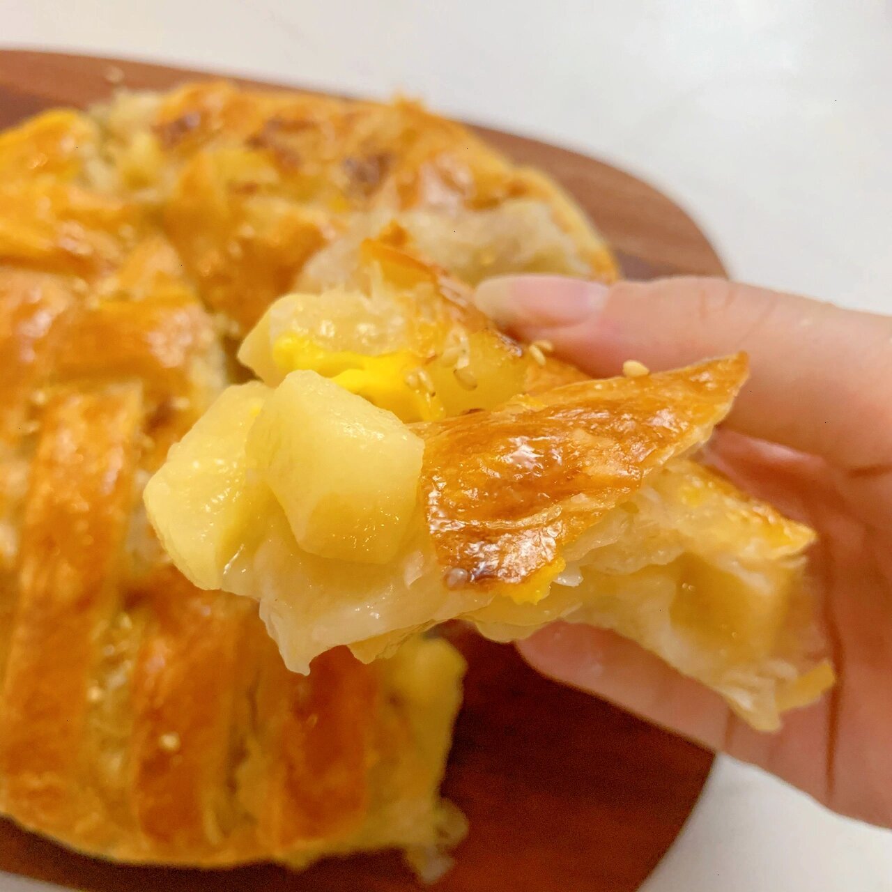 手抓饼版香甜香酥苹果派96 手抓饼做的苹果派太太香啦7515外皮