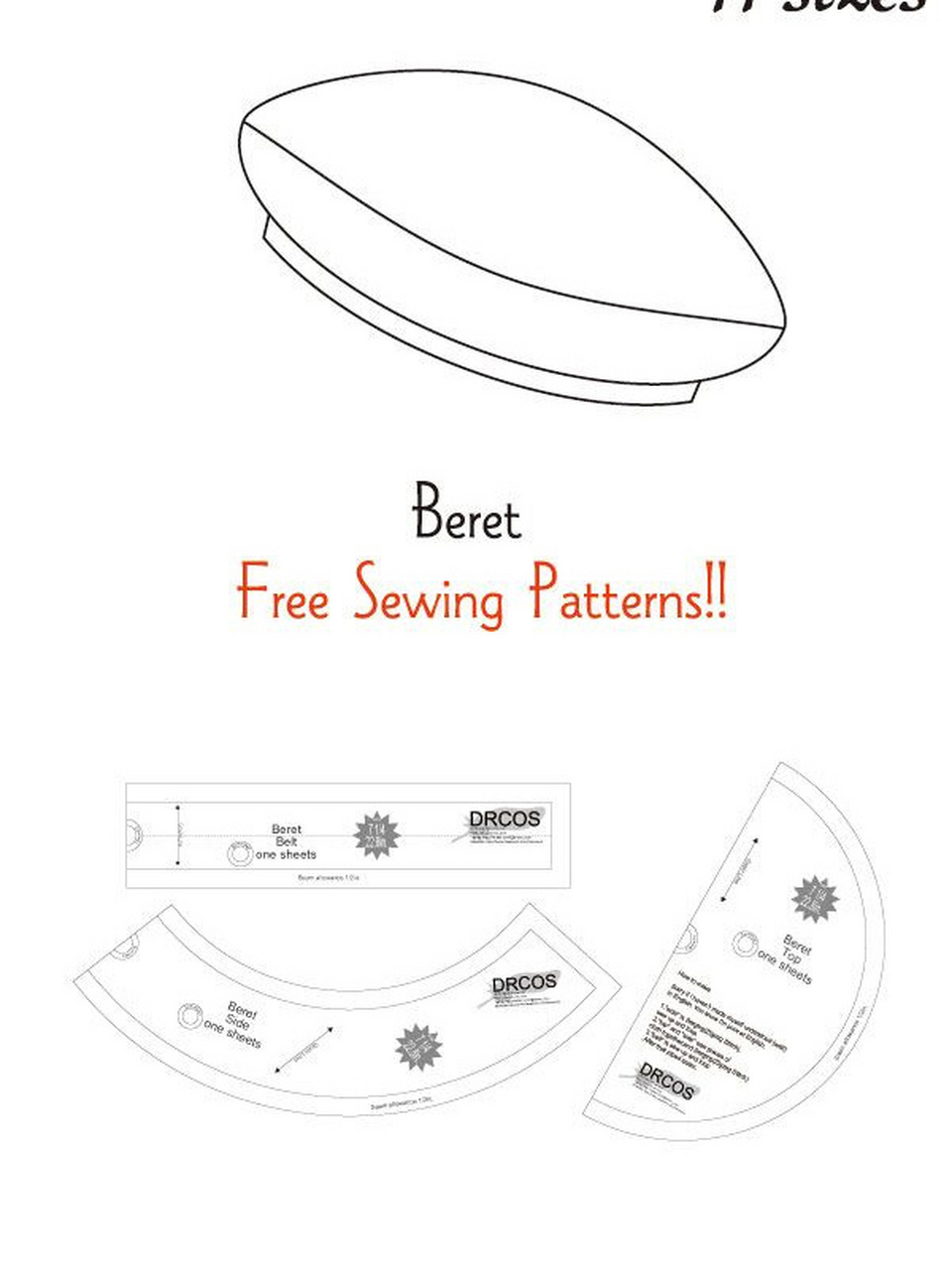 贝雷帽外国设计师图纸分享 分享创意与灵感