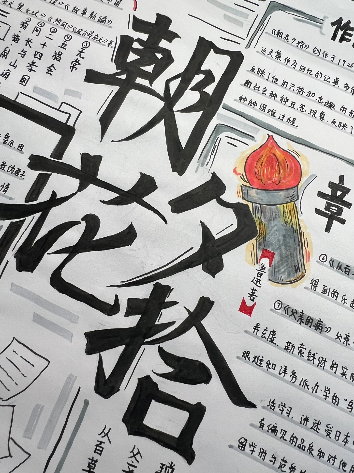朝花夕拾手抄报快来抄作业95