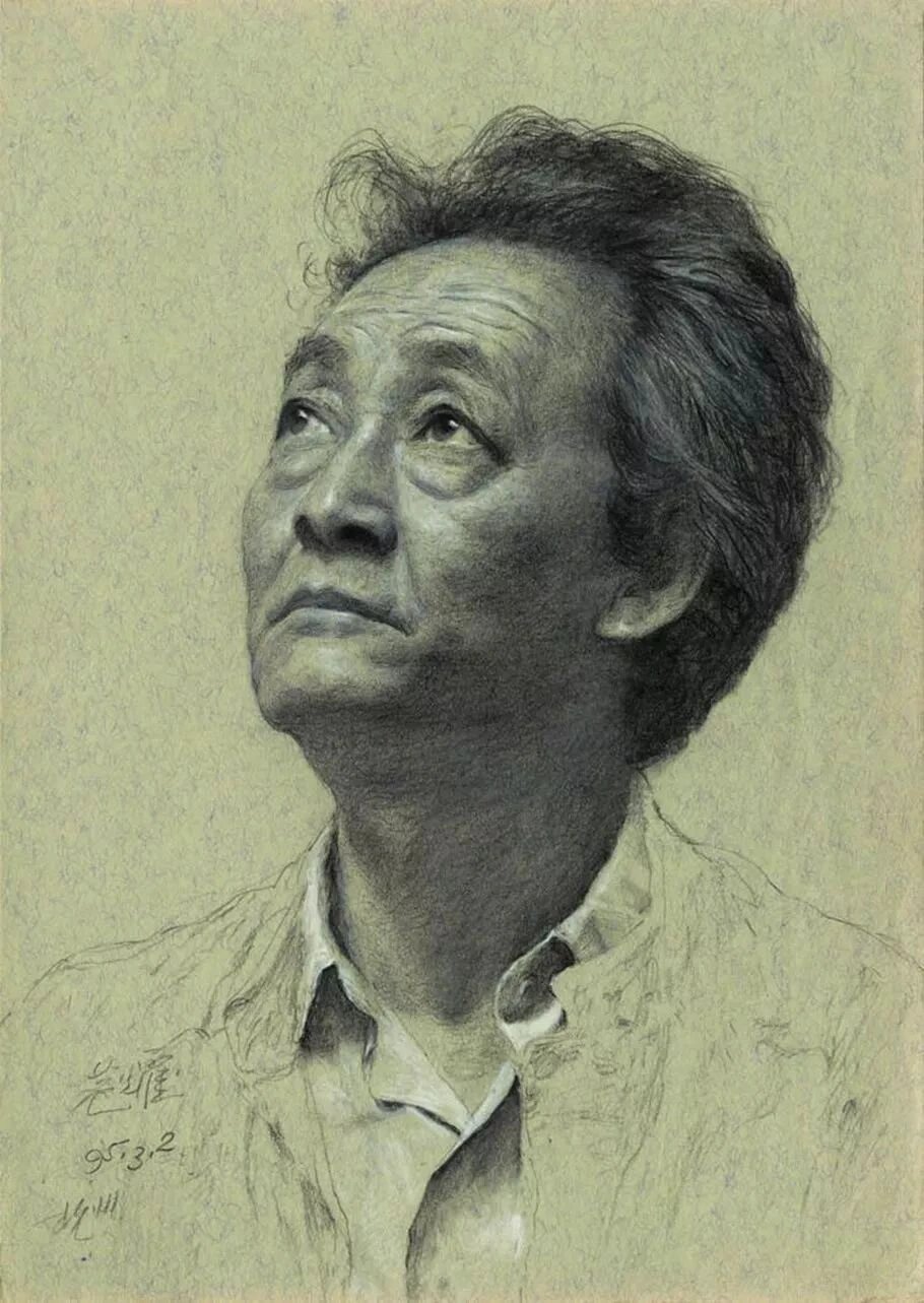 最喜欢的一位国内画家的素头———徐芒耀素描