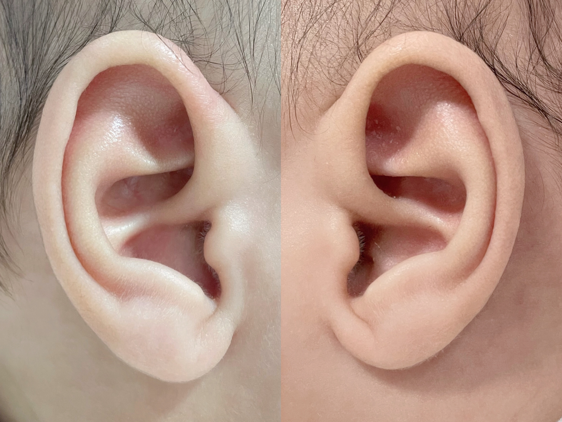 小婴儿的耳朵和睡觉的样子实在是太可爱了!