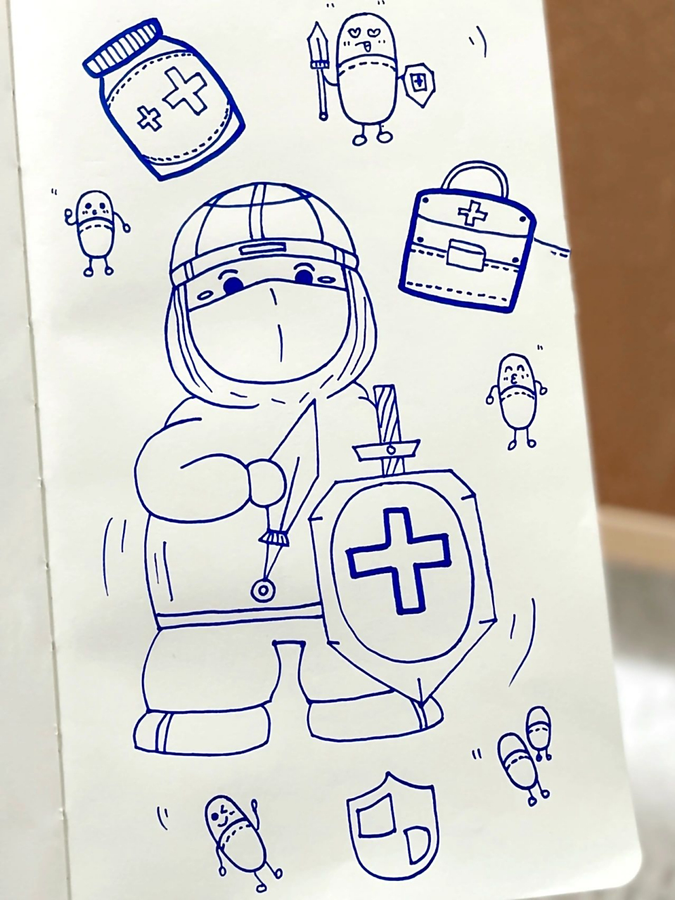 打疫苗"受到大家一致好评后,新的大白简笔画来啦这次主题是"疫情防控