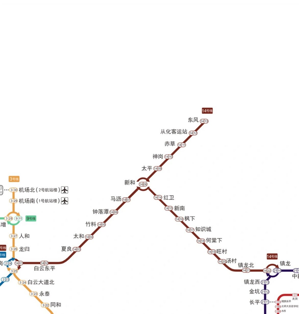 广州地铁14号线规划图图片