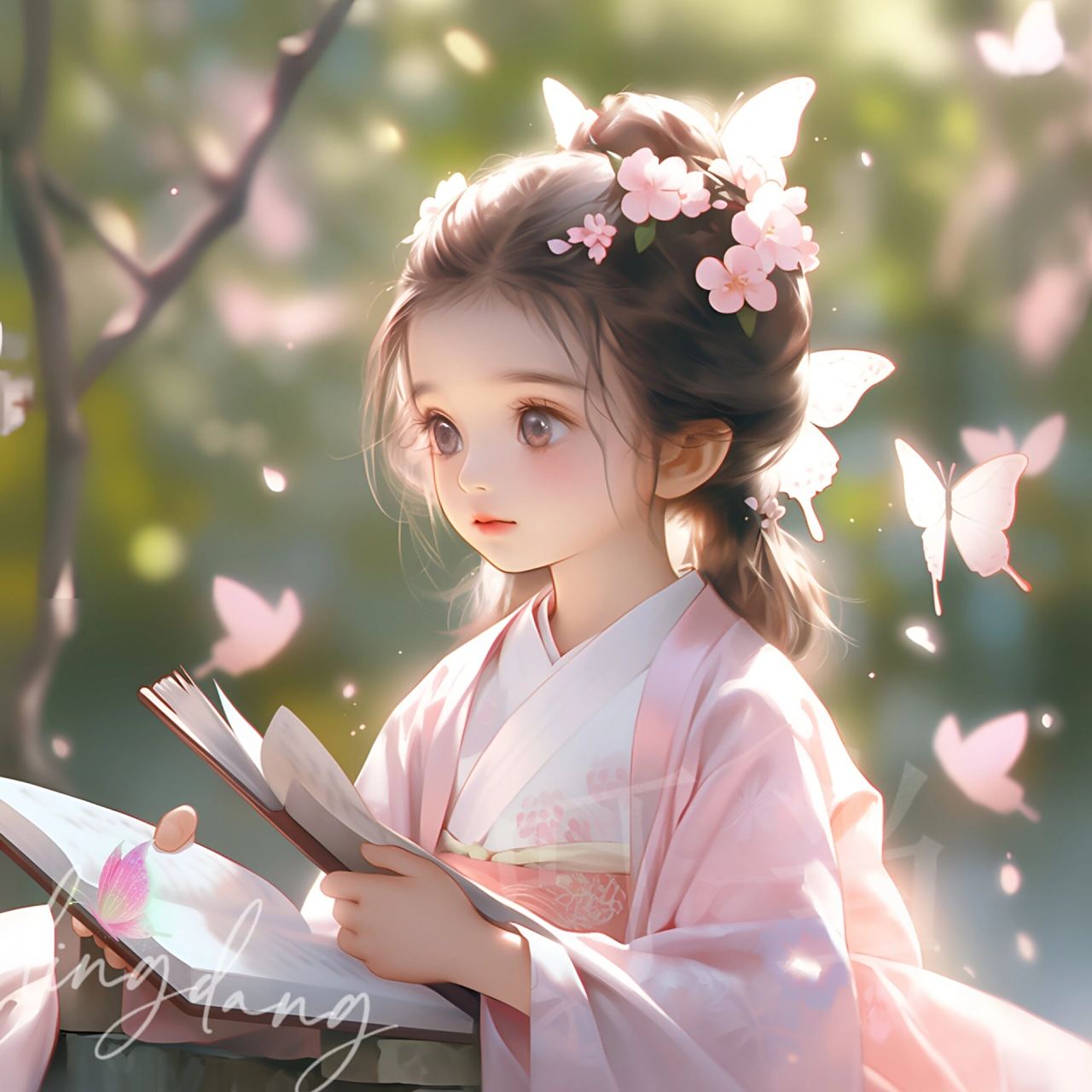 看书学习女生头像‖书中自有黄金屋