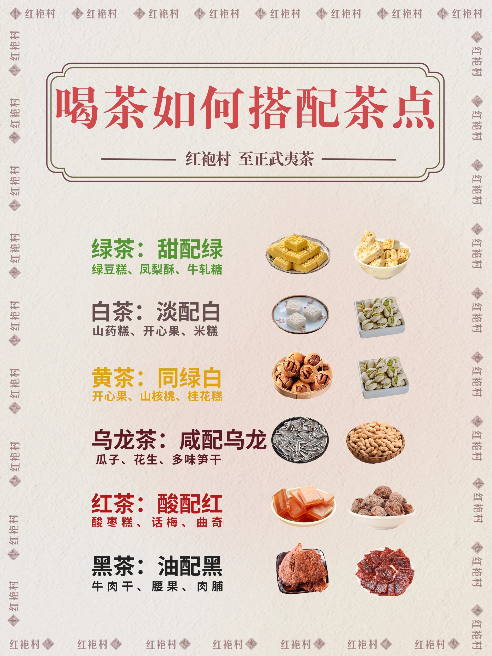 喝不同的茶应该搭配什么茶点呢?