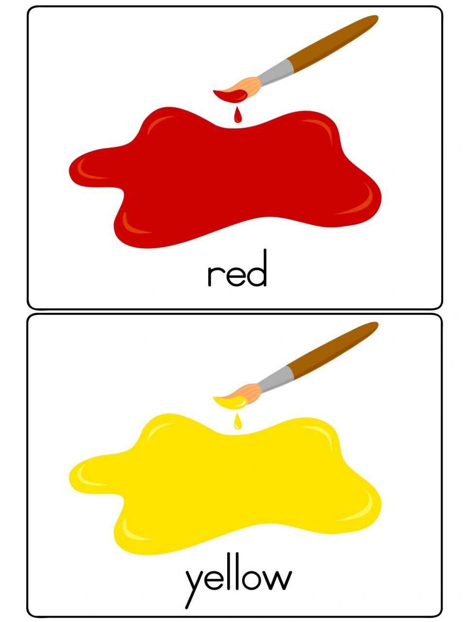 颜色类单词卡片