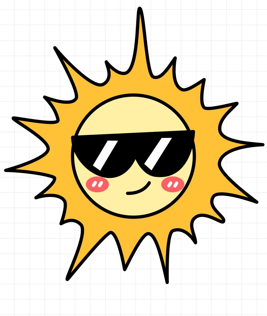 简笔画太阳 有手就会的太阳简笔画,一看就会