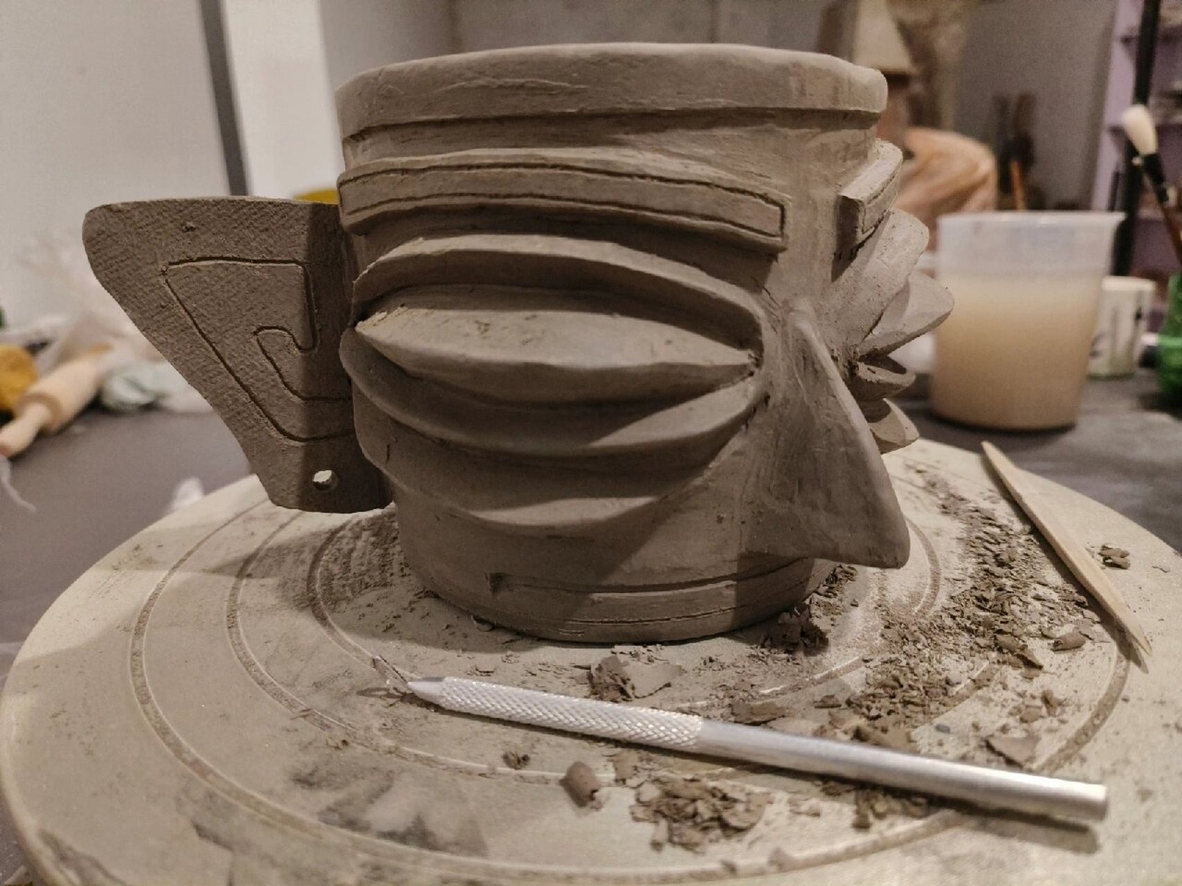 三星堆文物/陶艺手工制作 开始玩泥巴啦～做的不好勿喷,新手正在努力