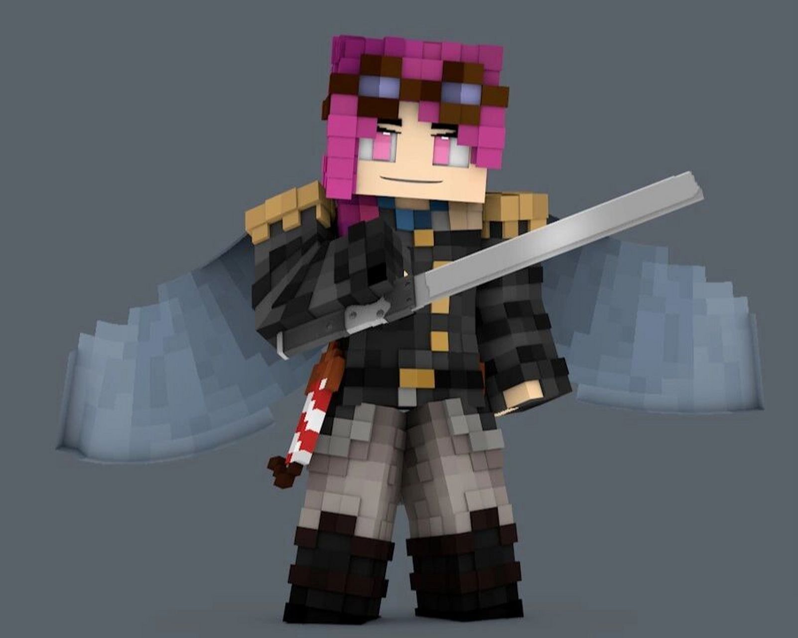 rainimator 新人物~ 头发越粉,打架越狠 #rainimator# #我的世界