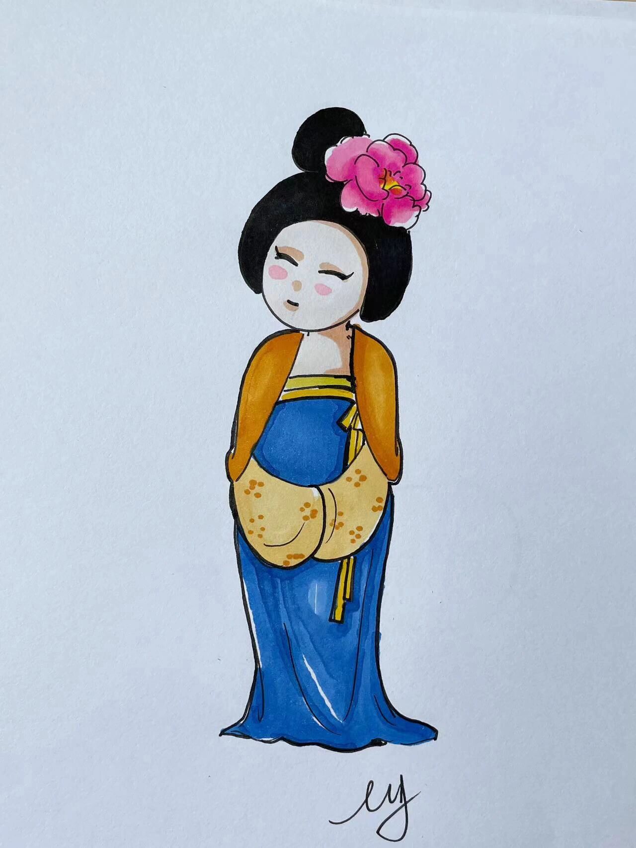 day15|可爱的唐朝仕女·简笔画合集