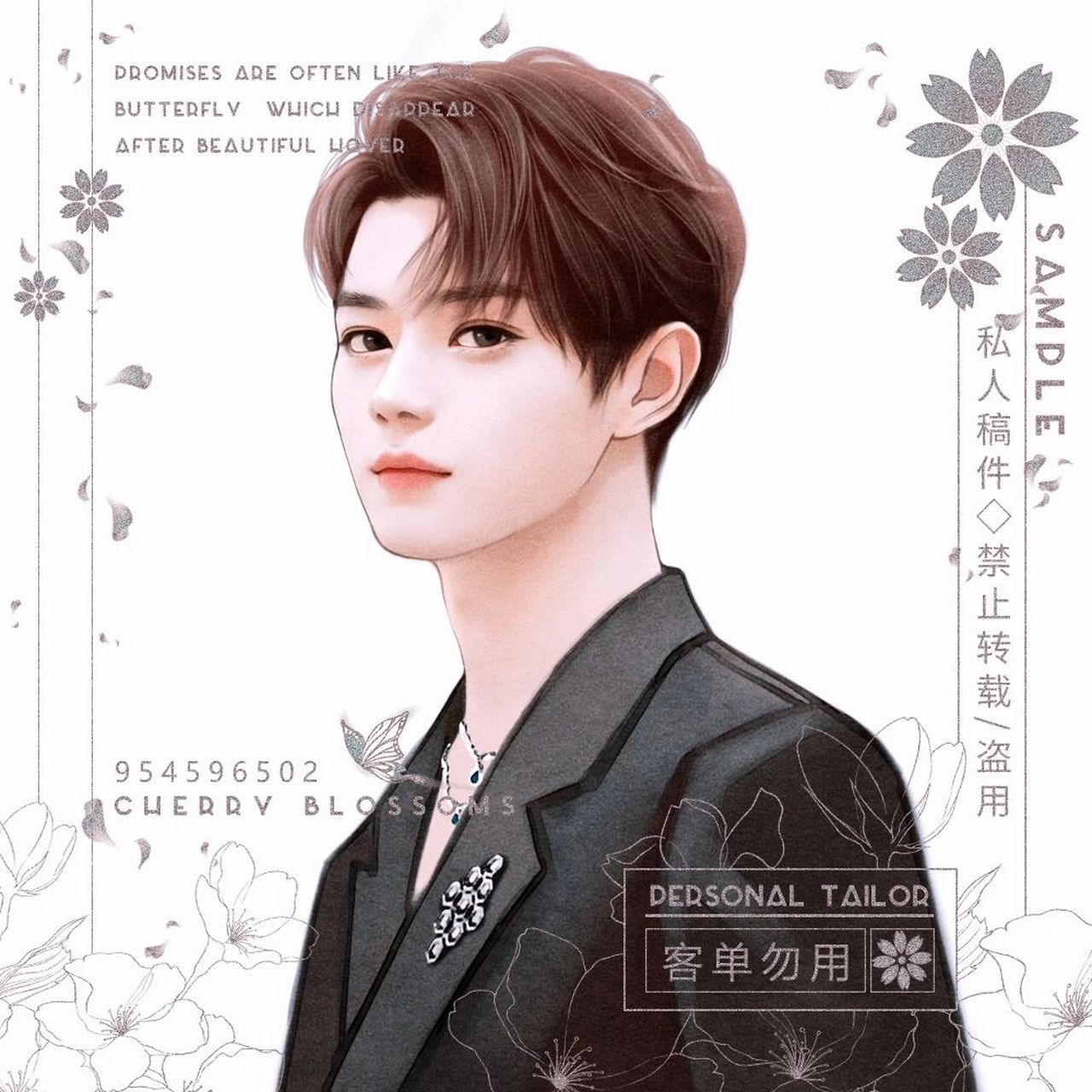 帮客户画的爱豆许凯小头像 #许凯