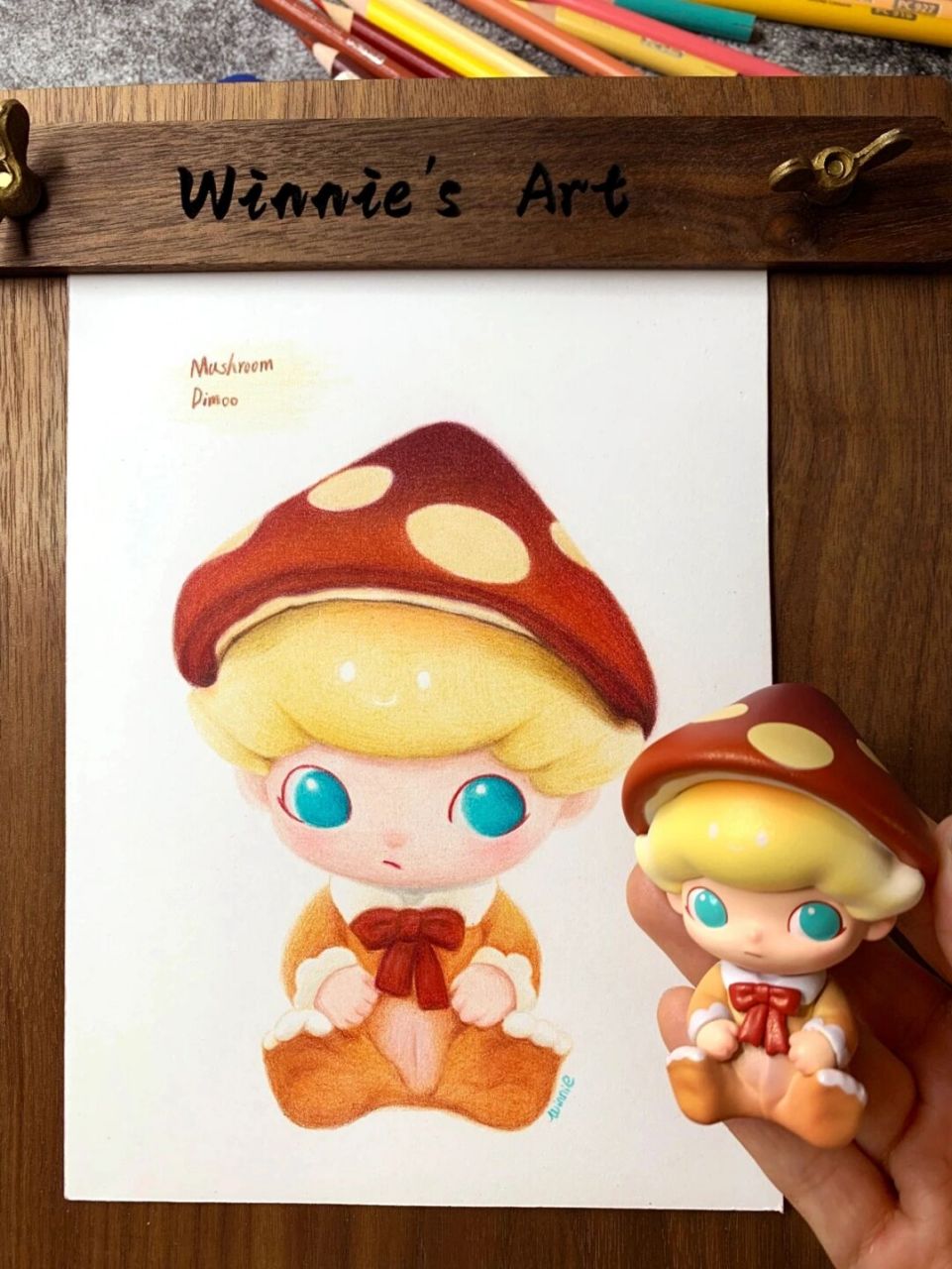 【手绘彩铅盲盒】泡泡玛dimoo森林之夜附线稿 老规矩:完整绘画过程