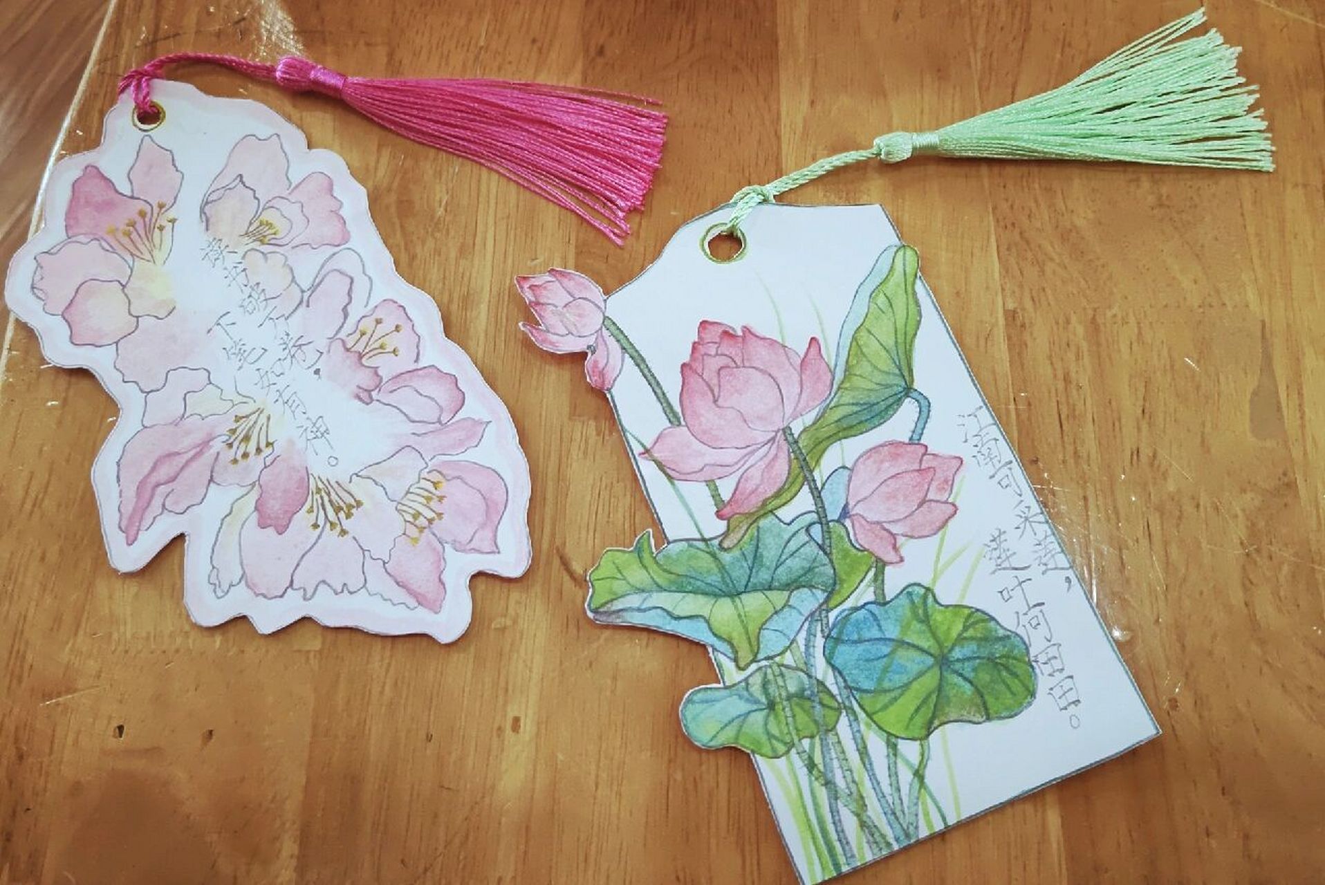 亲子自制书签"荷"——女儿写的格言97