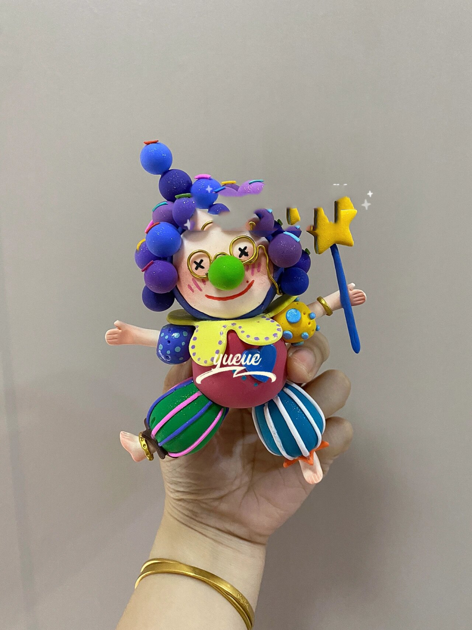 原创超轻粘土小丑 07这个丑宝很治愈 做好摆在桌上 不论是下班回家