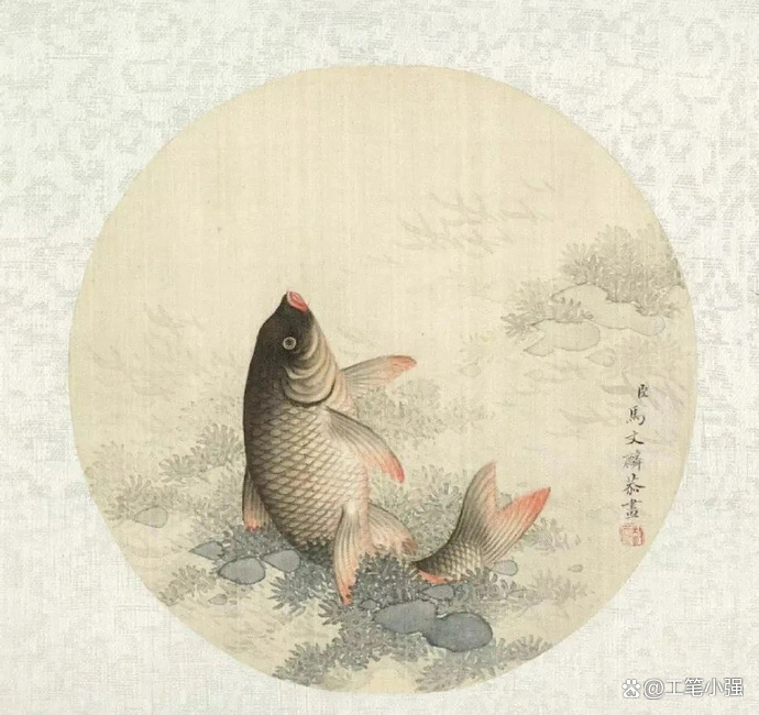 这幅作品由清代著名画家马文麟精心绘制,以其细腻的笔触,生动的构图和