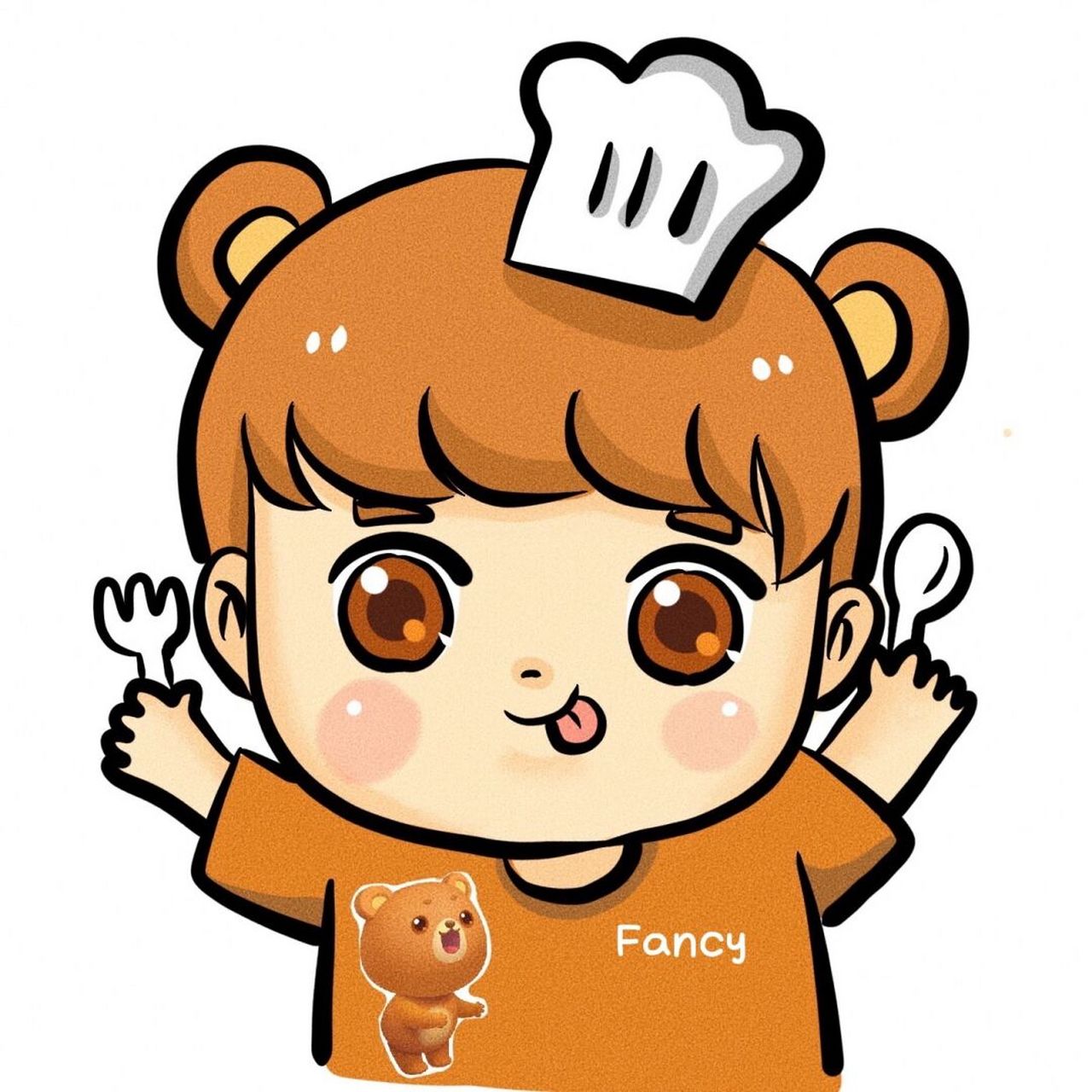 开心消消乐"拟人版"头像 最喜欢的开心消消乐马上迎来生日啦 画了栗熊