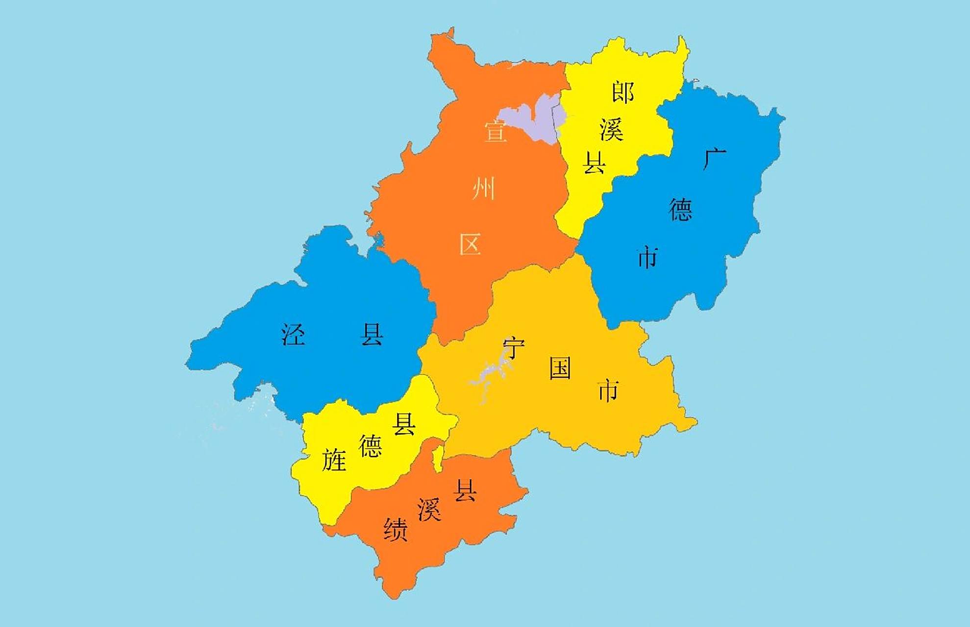 安徽省行政区划地图@宣城市-皖p