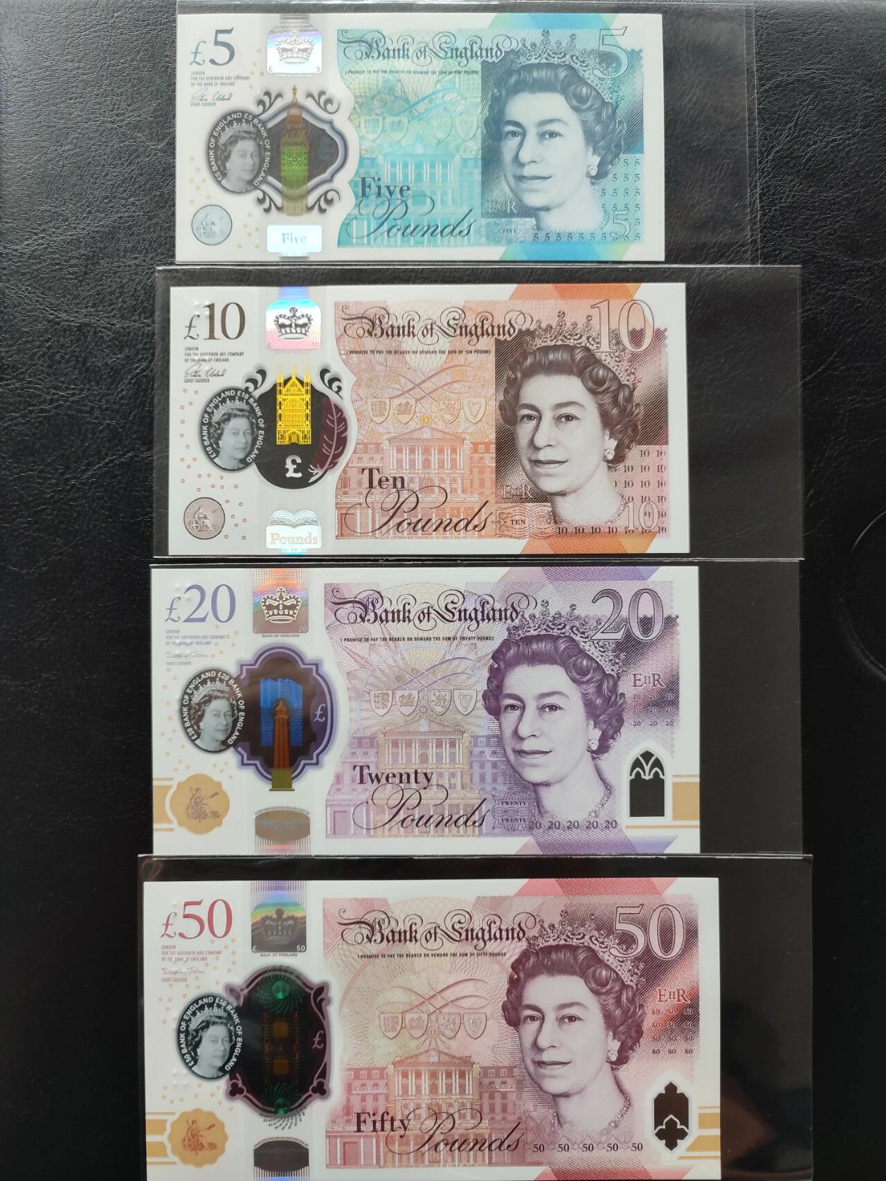 英镑 英国塑料钞 英国女王头像钱币