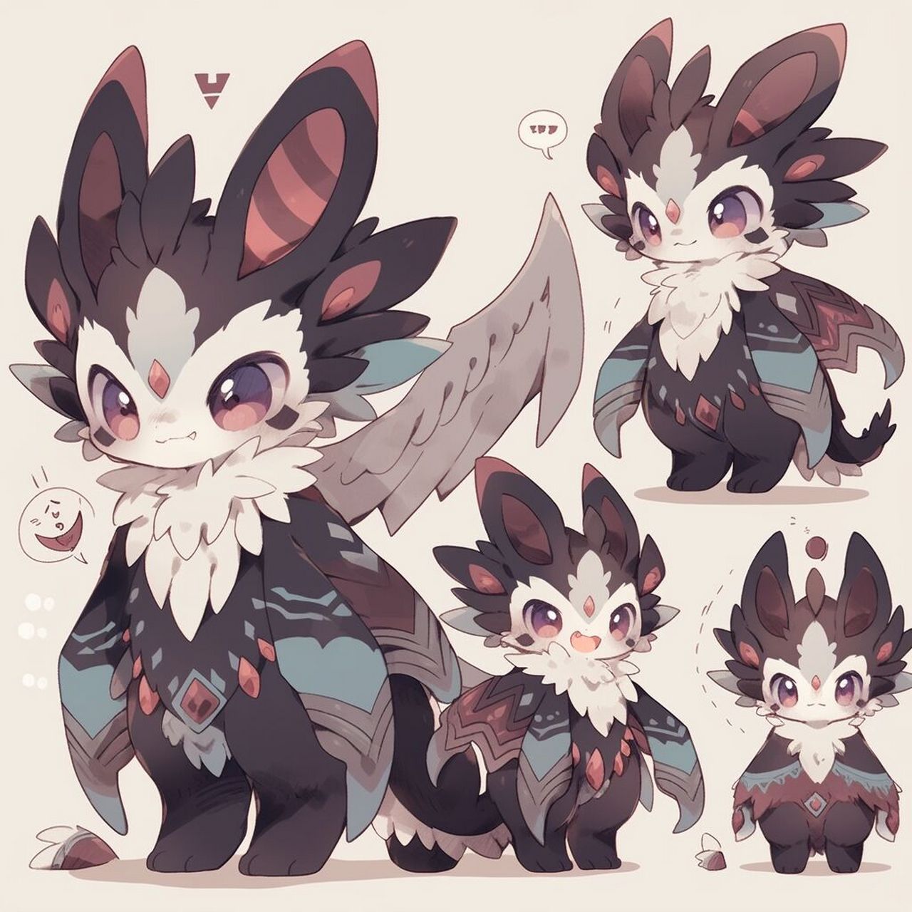 兽装福瑞兽设一组 声明:有能力的伙伴可以进行参考设计只能用来学习和